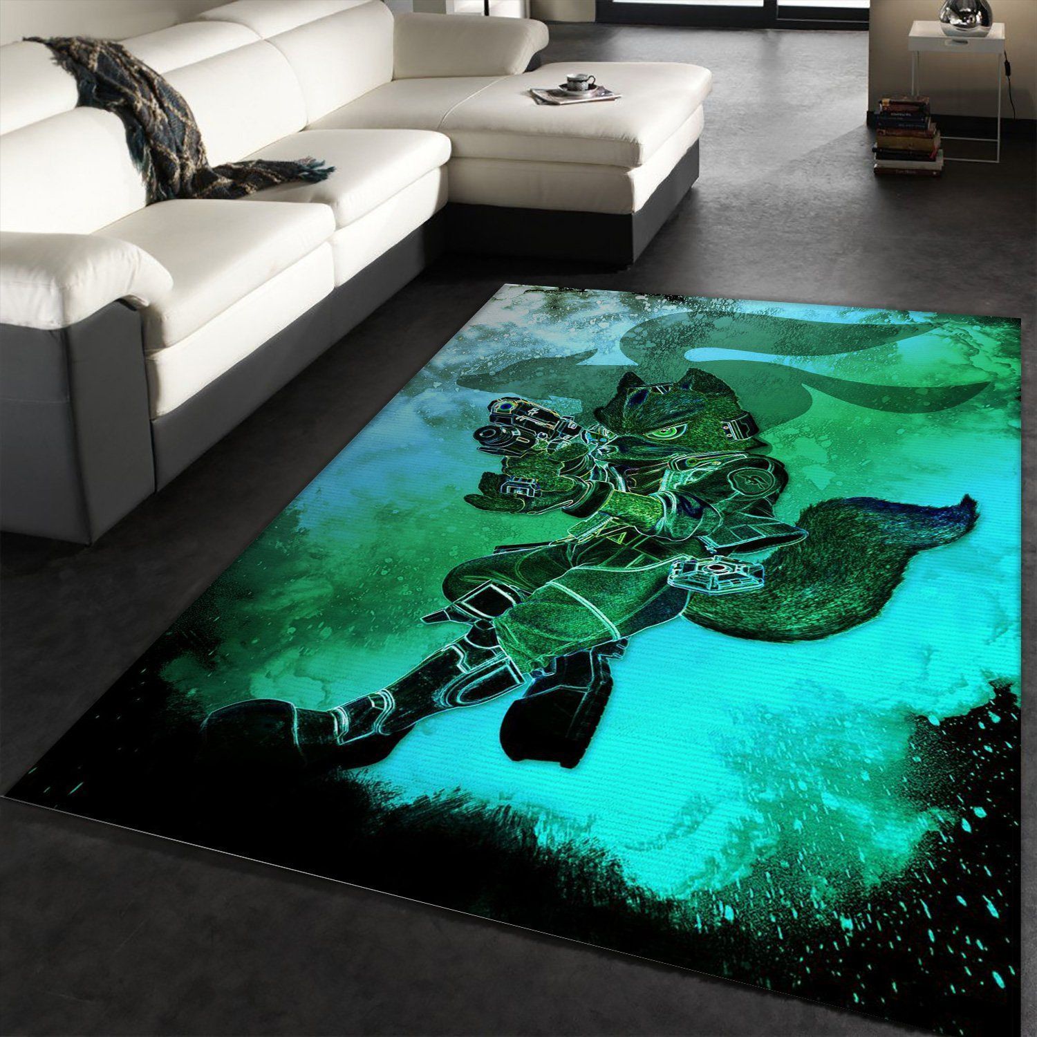 Soul Of The Galactic Fox Anime Hero Area Rug, Living Room Rug, Family Gift US Decor - Indoor Outdoor Rugs