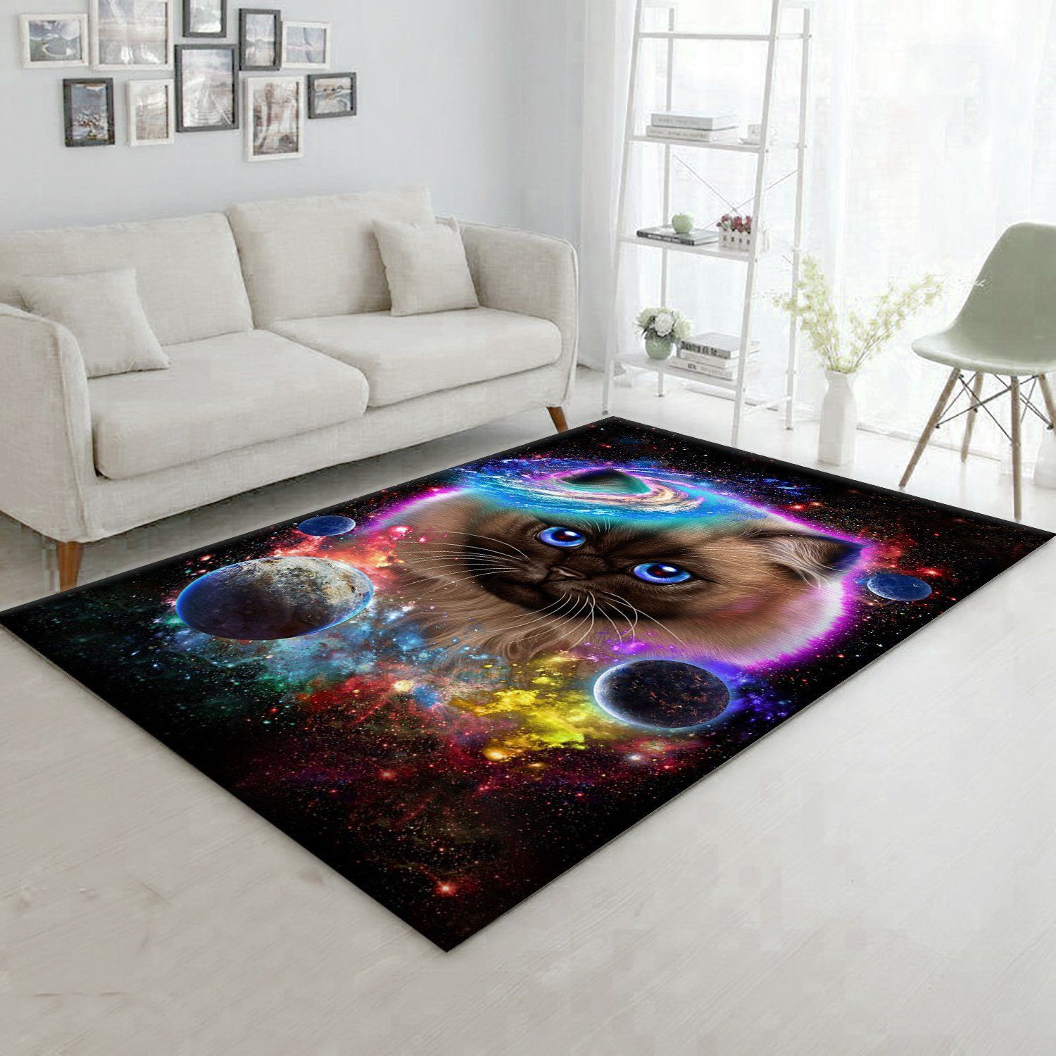 Cat In Galaxy Space Cosmos Area Rug For Christmas Living Room Rug Home Decor Floor Decor - Indoor Outdoor Rugs