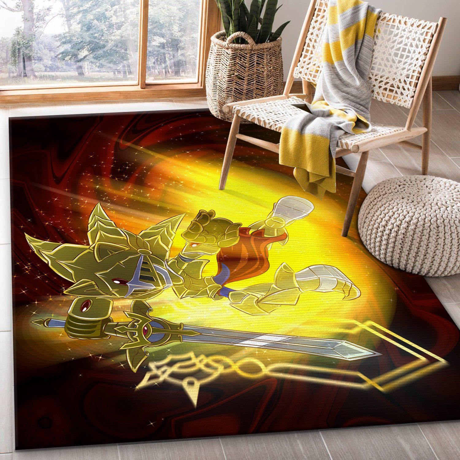 Sonic Knight Area Rug Living Room Rug Family Gift US Decor - Indoor Outdoor Rugs