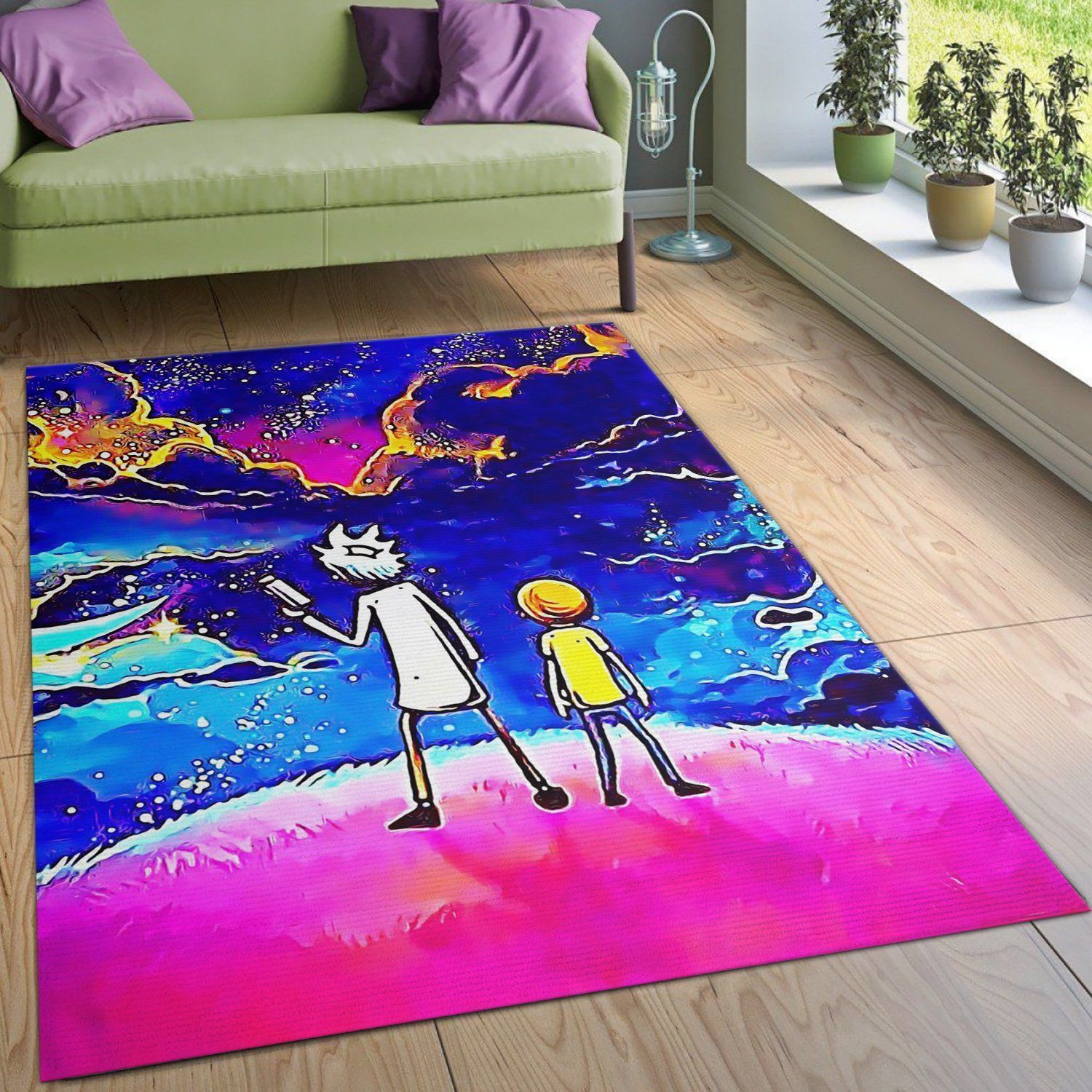 Rick And Morty Christmas Gift Rug Living Room Rug Home Decor Floor Decor - Indoor Outdoor Rugs