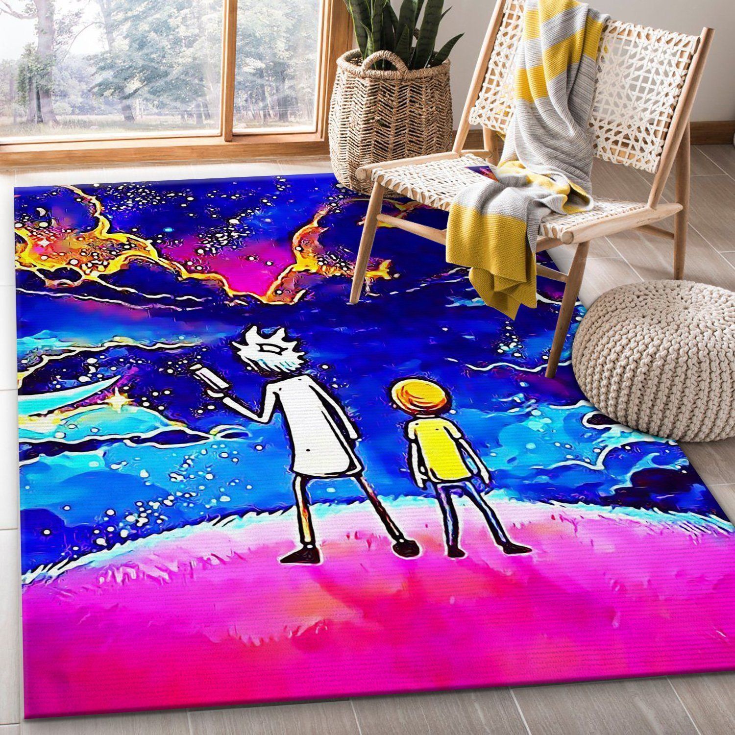 Rick And Morty Christmas Gift Rug Living Room Rug Home Decor Floor Decor - Indoor Outdoor Rugs