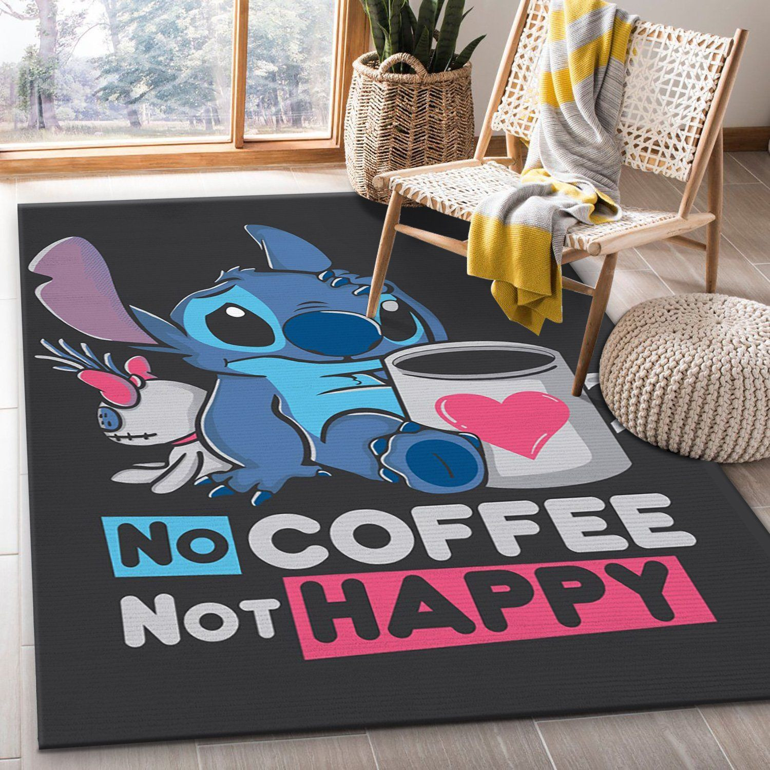 No Coffee Not Happy Area Rug For Christmas, Kitchen Rug, US Gift Decor - Indoor Outdoor Rugs