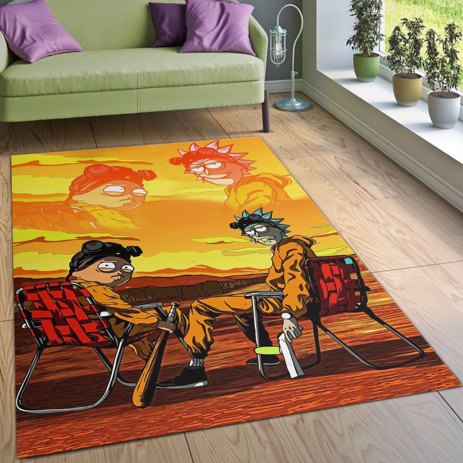 Rick And Morty Area Rug For Christmas Bedroom Rug Home Decor Floor Decor - Indoor Outdoor Rugs