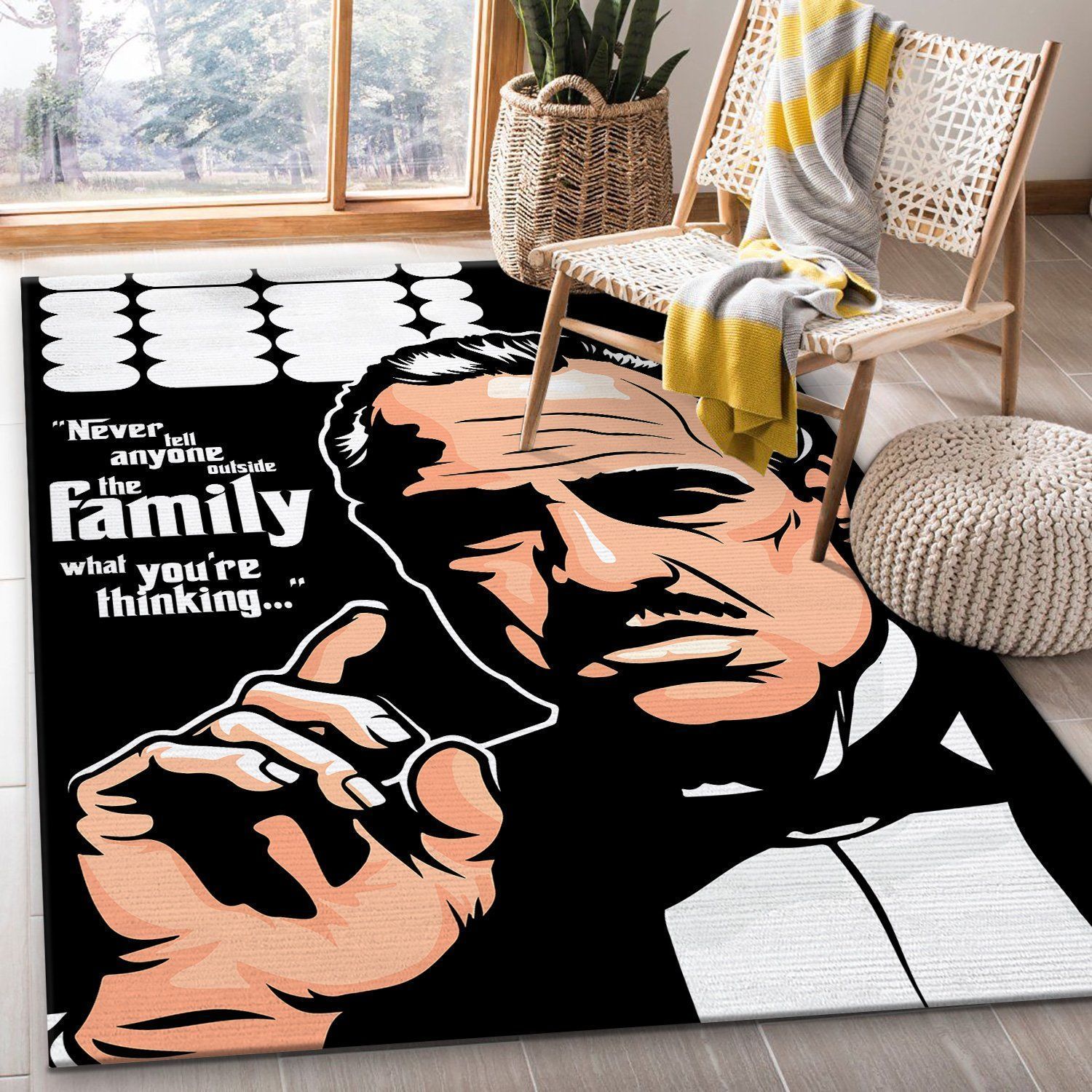 The Godfather Floor Rug Living Room Rugs Floor Decor - Indoor Outdoor Rugs