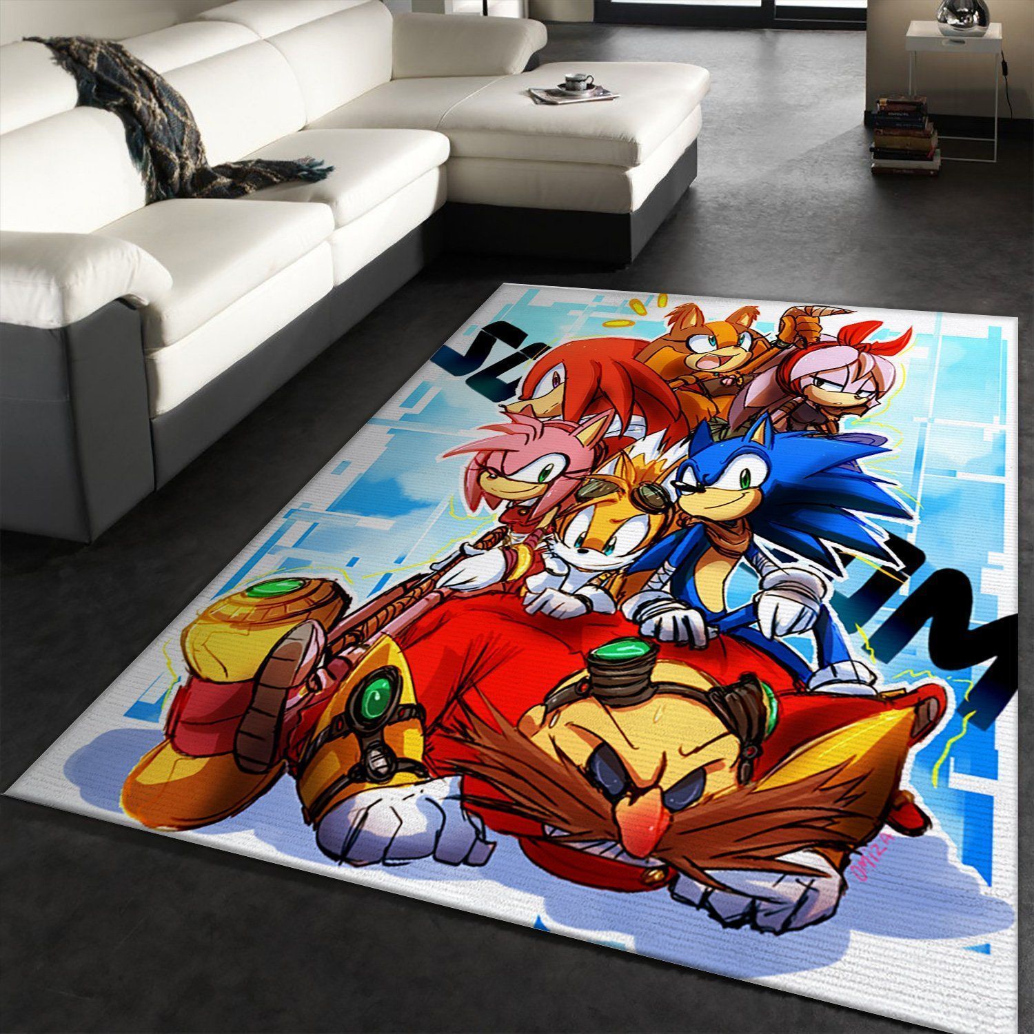 Sonic Boom Movie Area Rug, Kitchen Rug, Family Gift US Decor - Indoor Outdoor Rugs