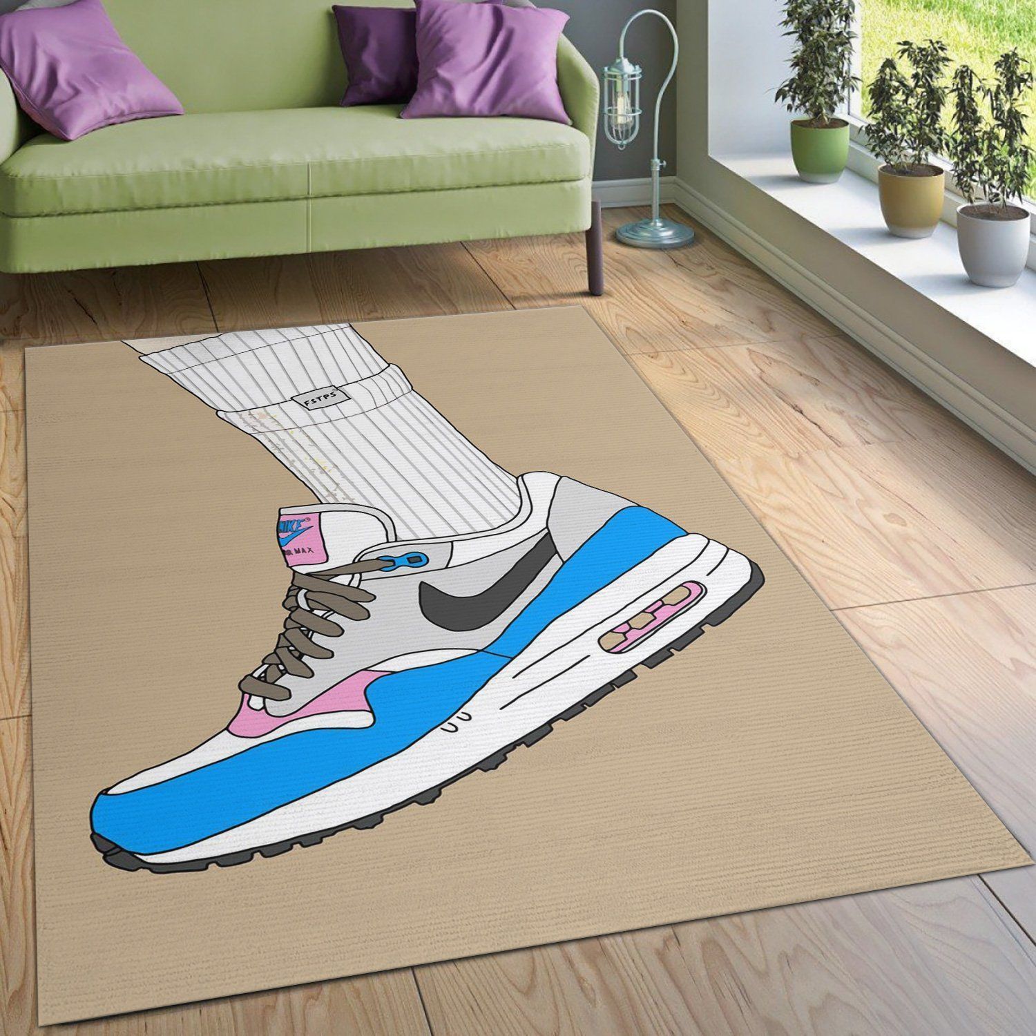 Nike Airmax Fashion Brand Area Rug Living Room Rug US Gift Decor - Indoor Outdoor Rugs