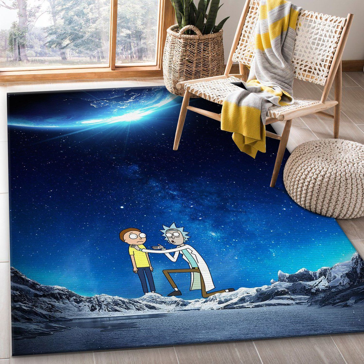 Rick And Morty Noel Gift Rug Living Room Rug Home Decor Floor Decor - Indoor Outdoor Rugs