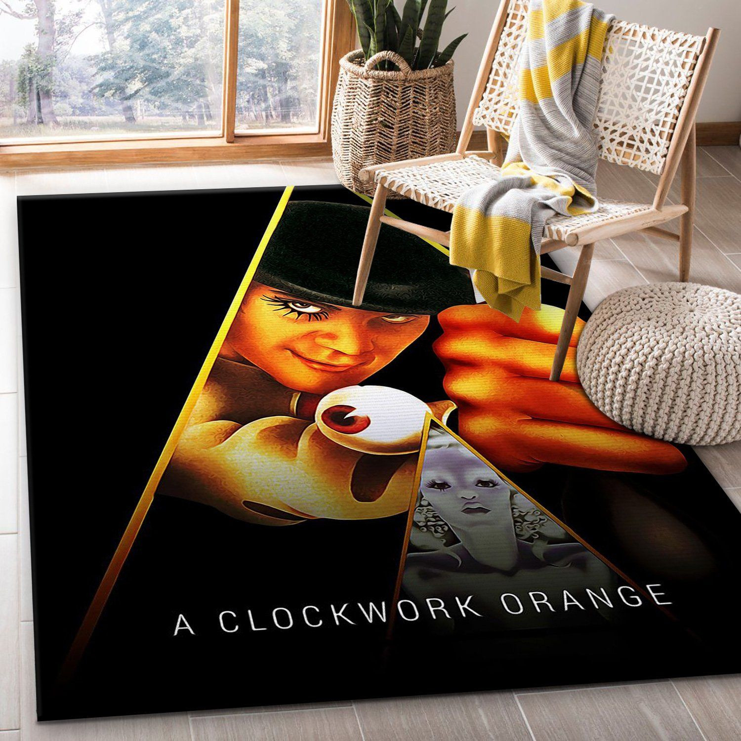 A Clockwork Orange 1971 Rug Art Painting Movie Rugs Home US Decor - Indoor Outdoor Rugs