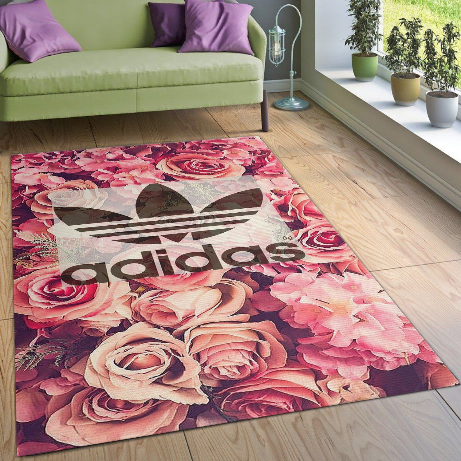 Adidas Area Rug For Christmas Fashion Brand Rug Living Room Rug Family Gift US Decor - Indoor Outdoor Rugs