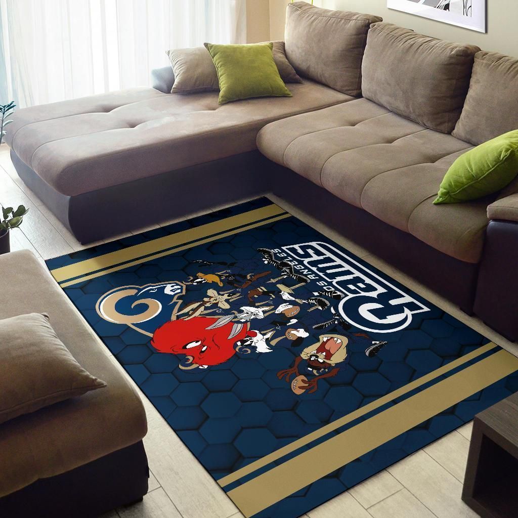 Looney Tunes Rams Team Football Carpet Fan Gift Idea - Indoor Outdoor Rugs