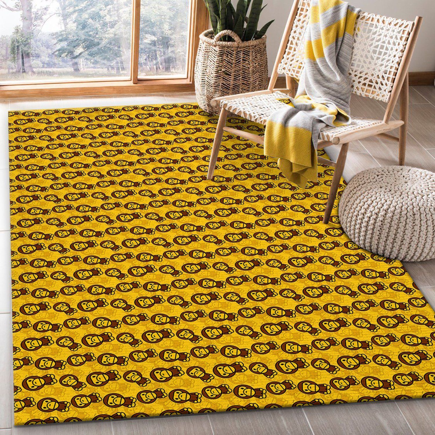 Bape Area Rug Bedroom Rug Family Gift US Decor - Indoor Outdoor Rugs