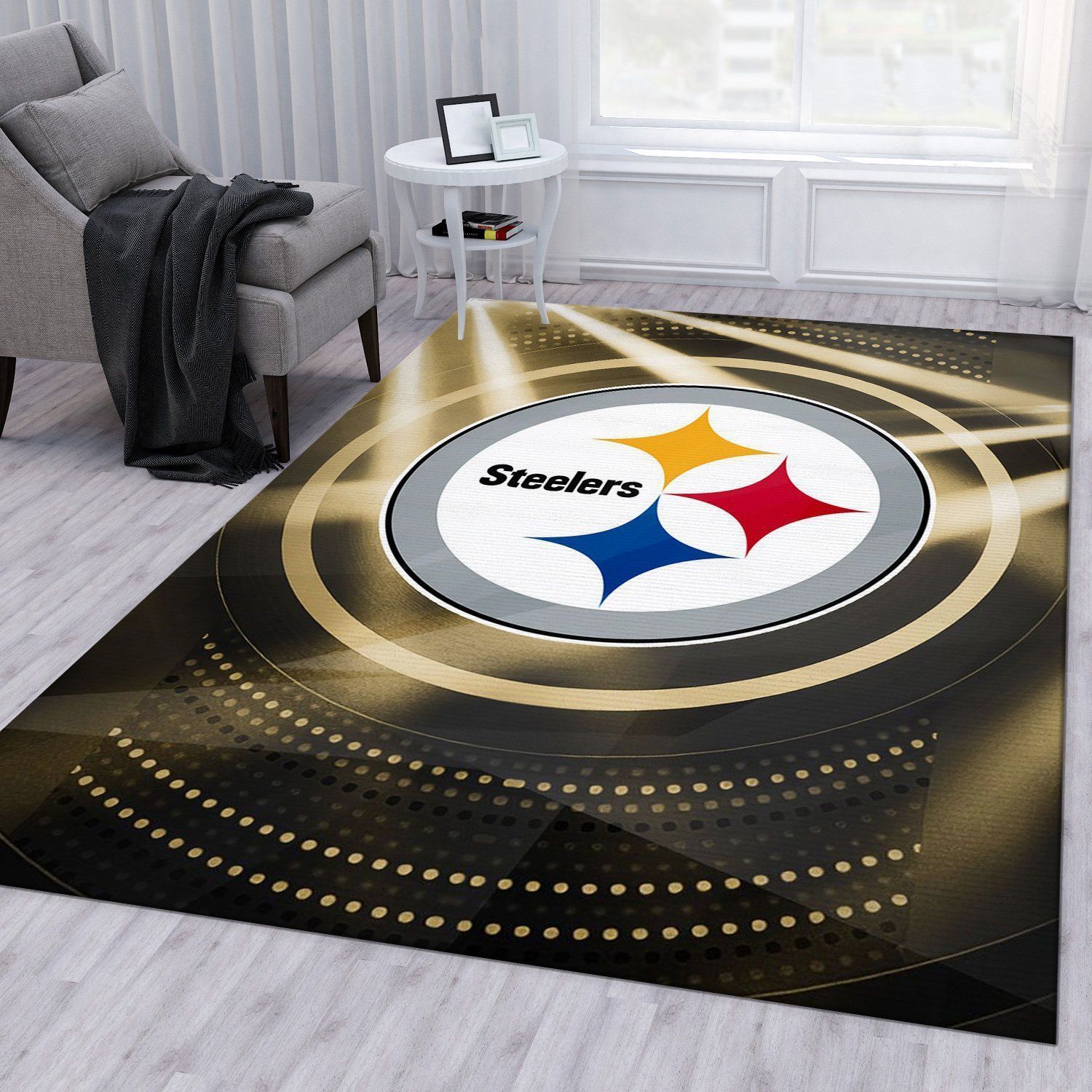 Pittsburgh Steelers NFL Area Rug Bedroom Rug US Gift Decor - Indoor Outdoor Rugs