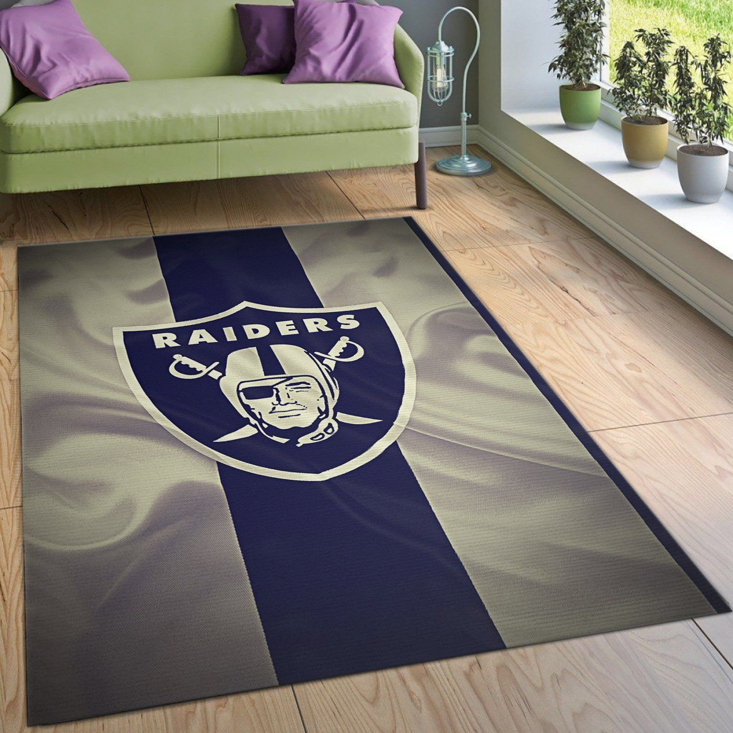 Oakland Raiders American F Nfl Rug Bedroom Rug Home Decor Floor Decor - Indoor Outdoor Rugs