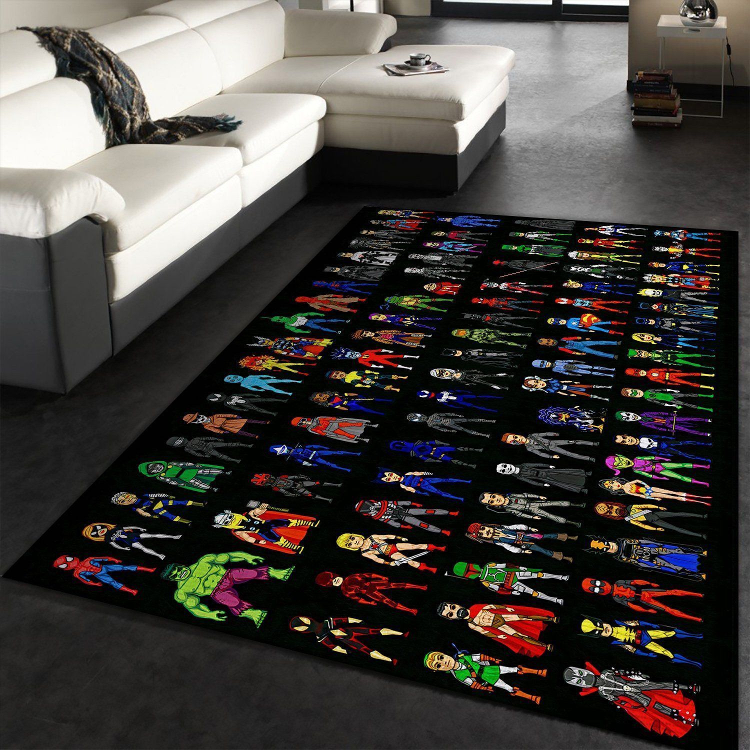 Dc Comics Suit Superheroes Ghost Rider Pixel Art Rug Area Rug Floor Decor - Indoor Outdoor Rugs