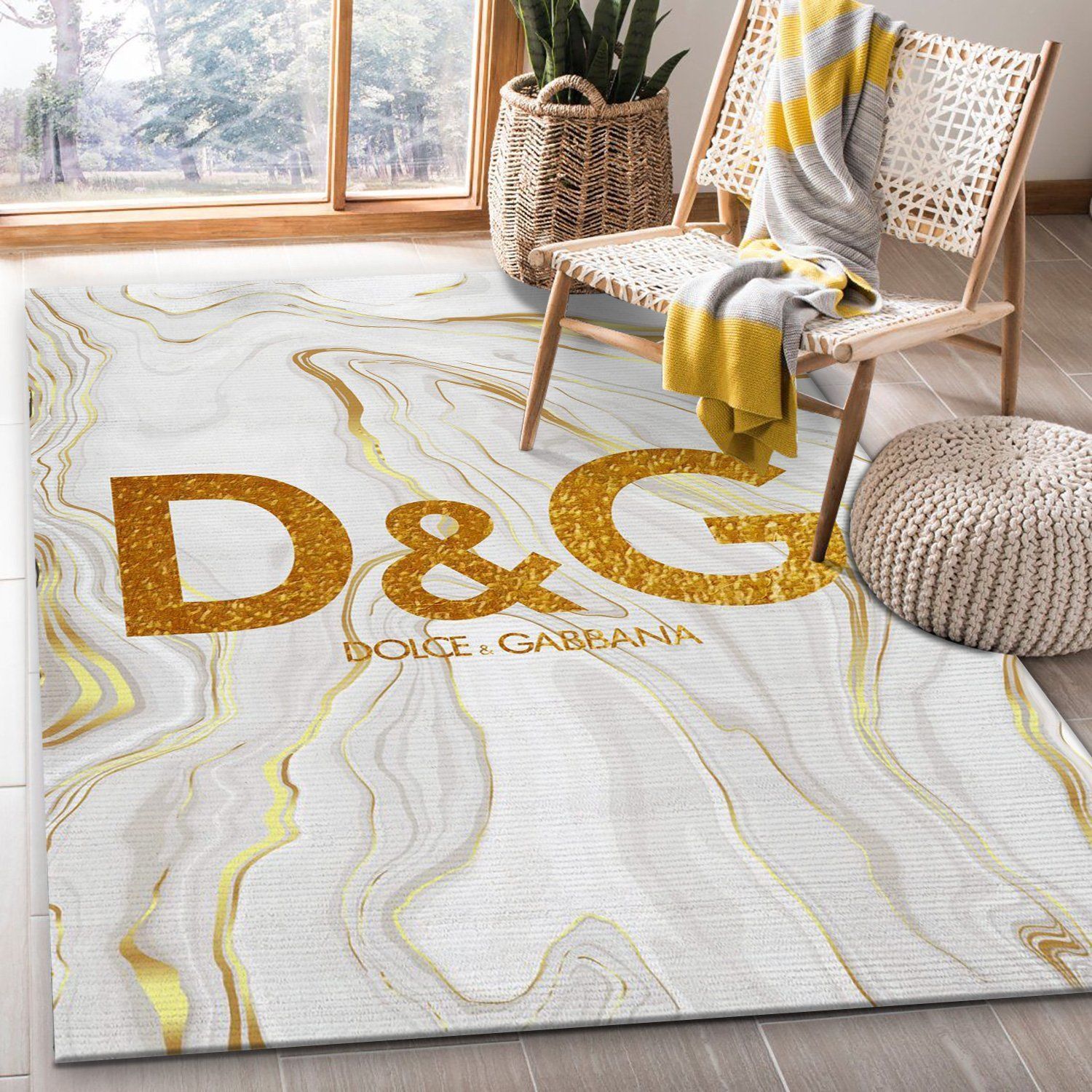 Dolce Gabbana Area Rug Fashion Brand Rug Home Decor Floor Decor - Indoor Outdoor Rugs