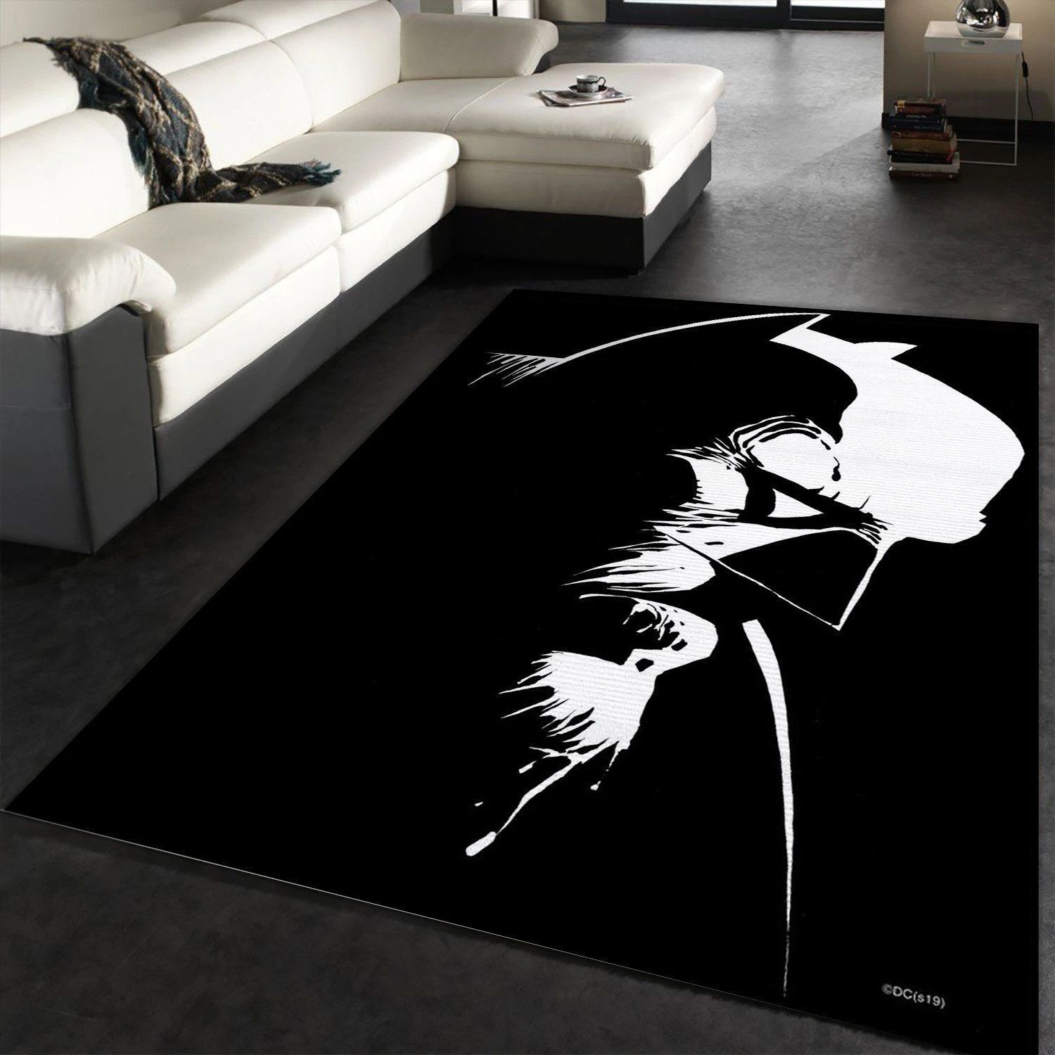 Black And White Bat Area Rug, Kitchen Rug, Home US Decor - Indoor Outdoor Rugs