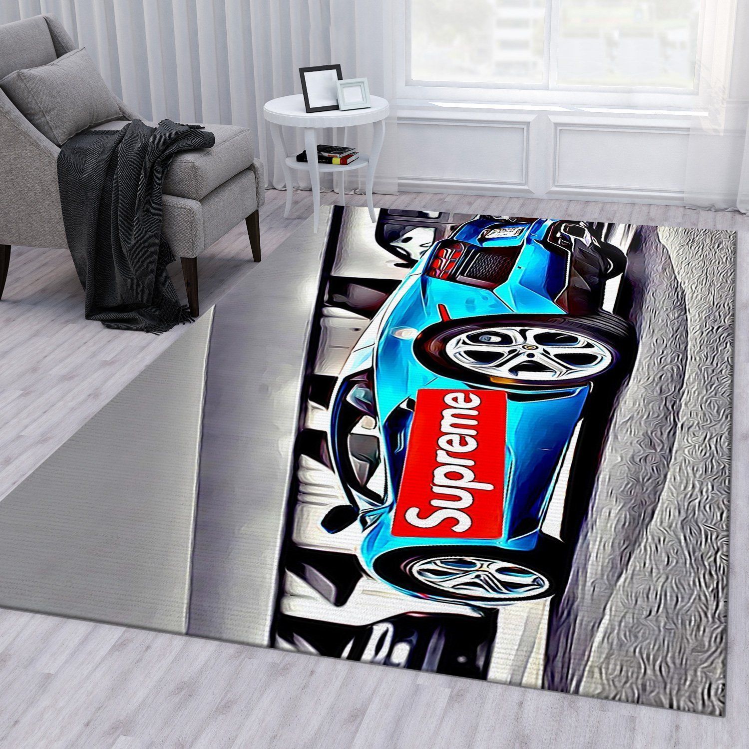 Supreme Lamborghini V5 Area Rug Bedroom Rug Home Decor Floor Decor - Indoor Outdoor Rugs