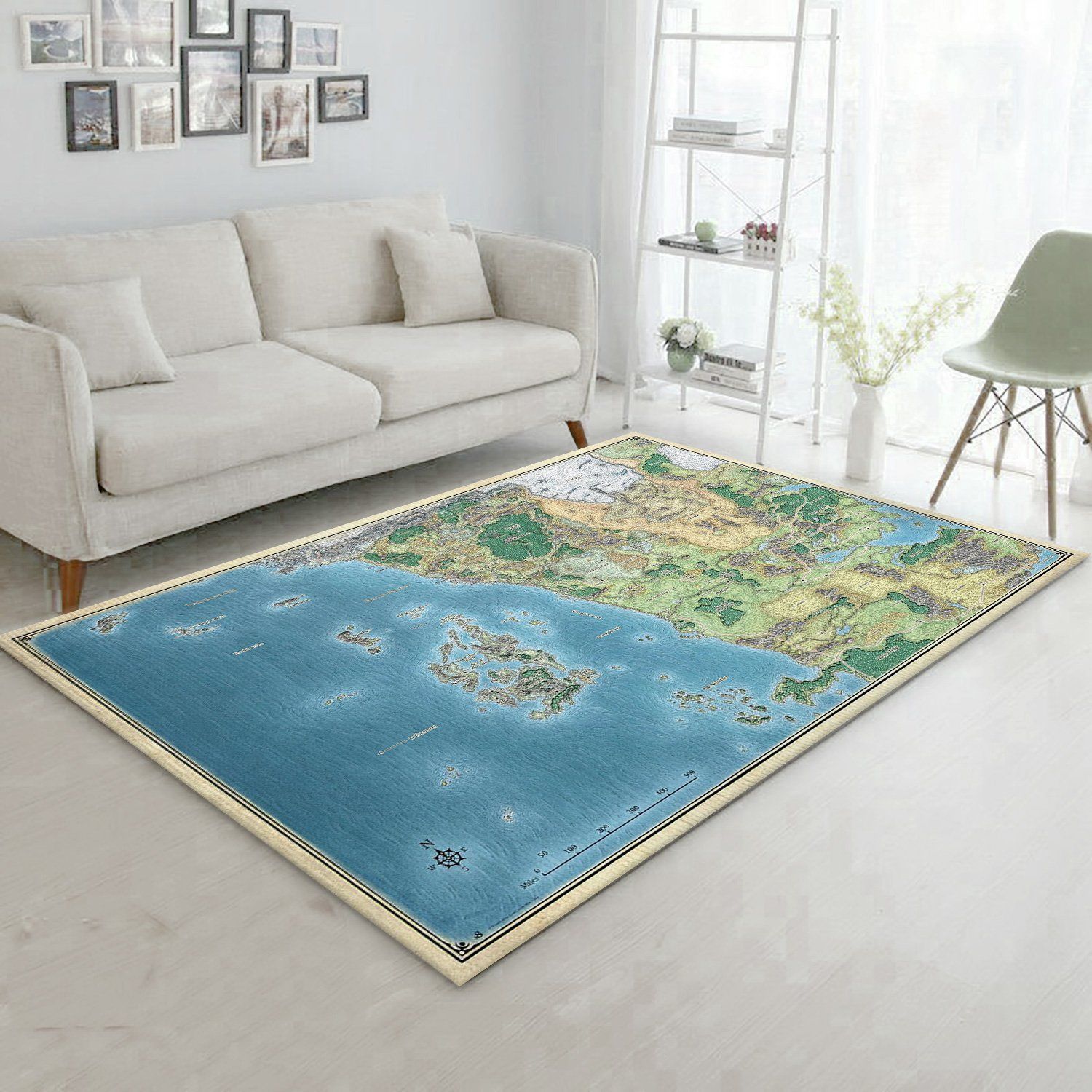 DD1003 Rug Faer n Forgotten Realms Map Dungeons Dragons Fantasy Tabletop Role playing Game Funny Gifts - Indoor Outdoor Rugs