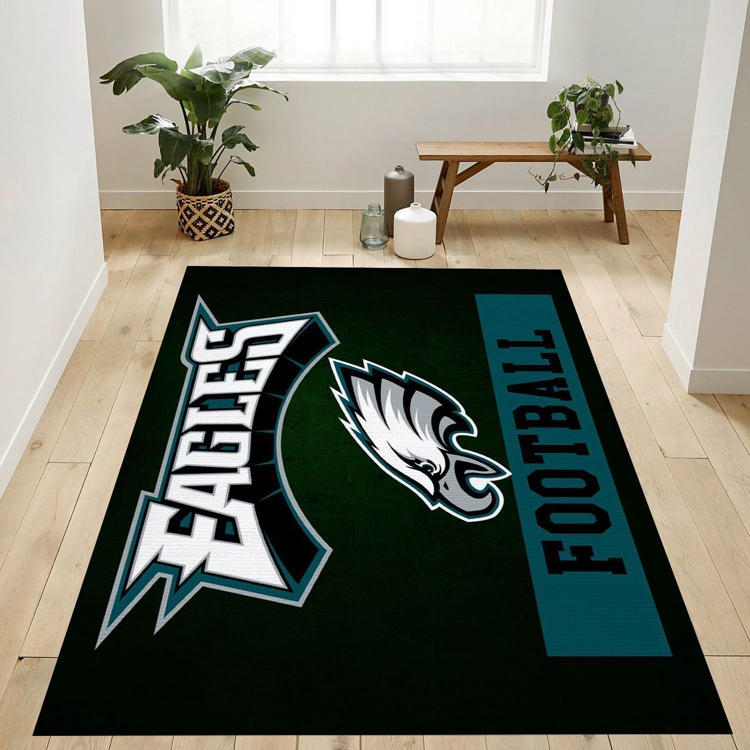 Philadelphia Eagles Banner Nfl Team Logo Rug Living Room Rug Home Decor Floor Decor - Indoor Outdoor Rugs