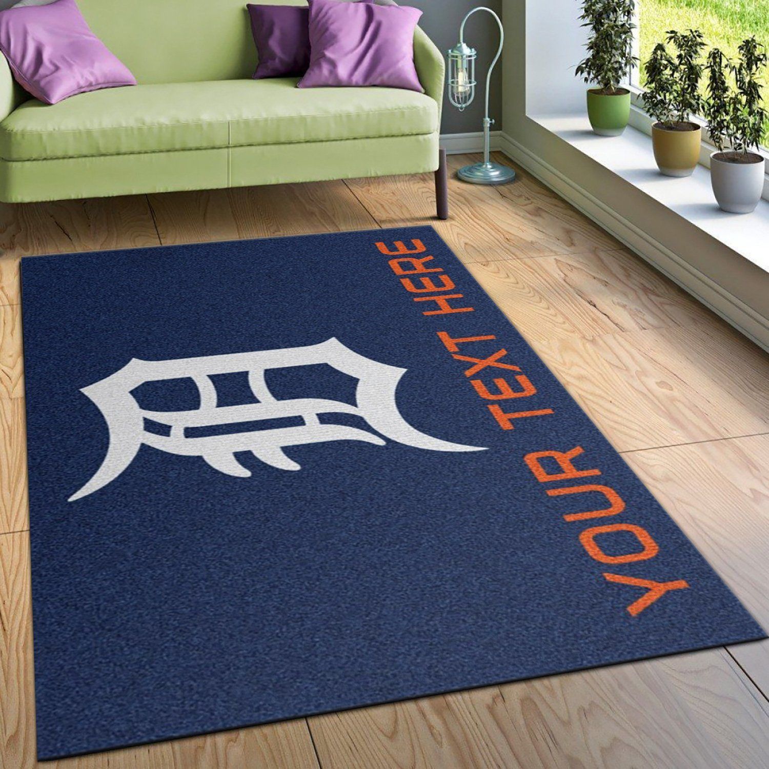 Customizable Detroit Tigers Personalized Accent Rug Area Rug For Christmas, Kitchen Rug, US Gift Decor - Indoor Outdoor Rugs