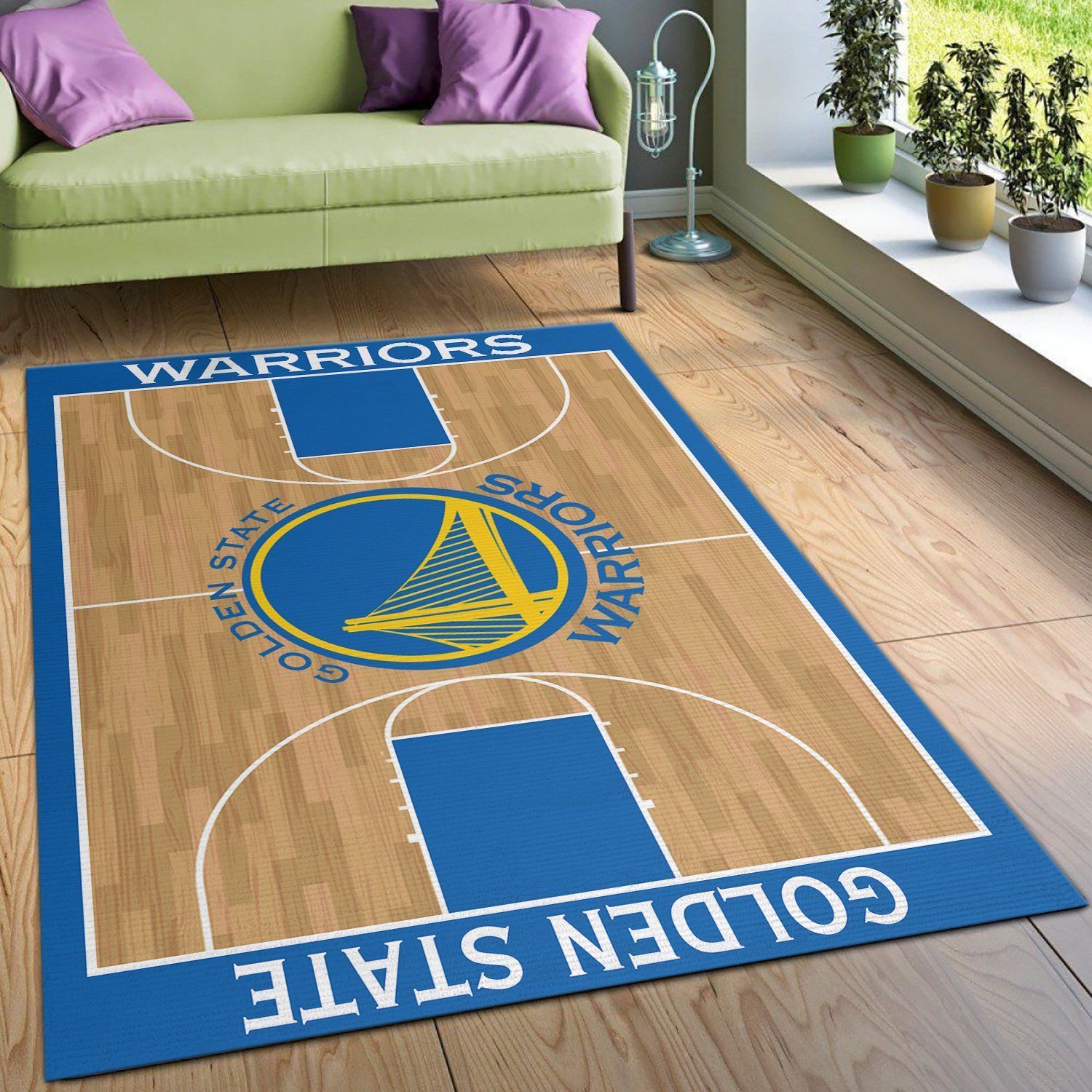 Golden State Warriors Nba Rug Room Carpet Sport Custom Area Floor Home Decor - Indoor Outdoor Rugs