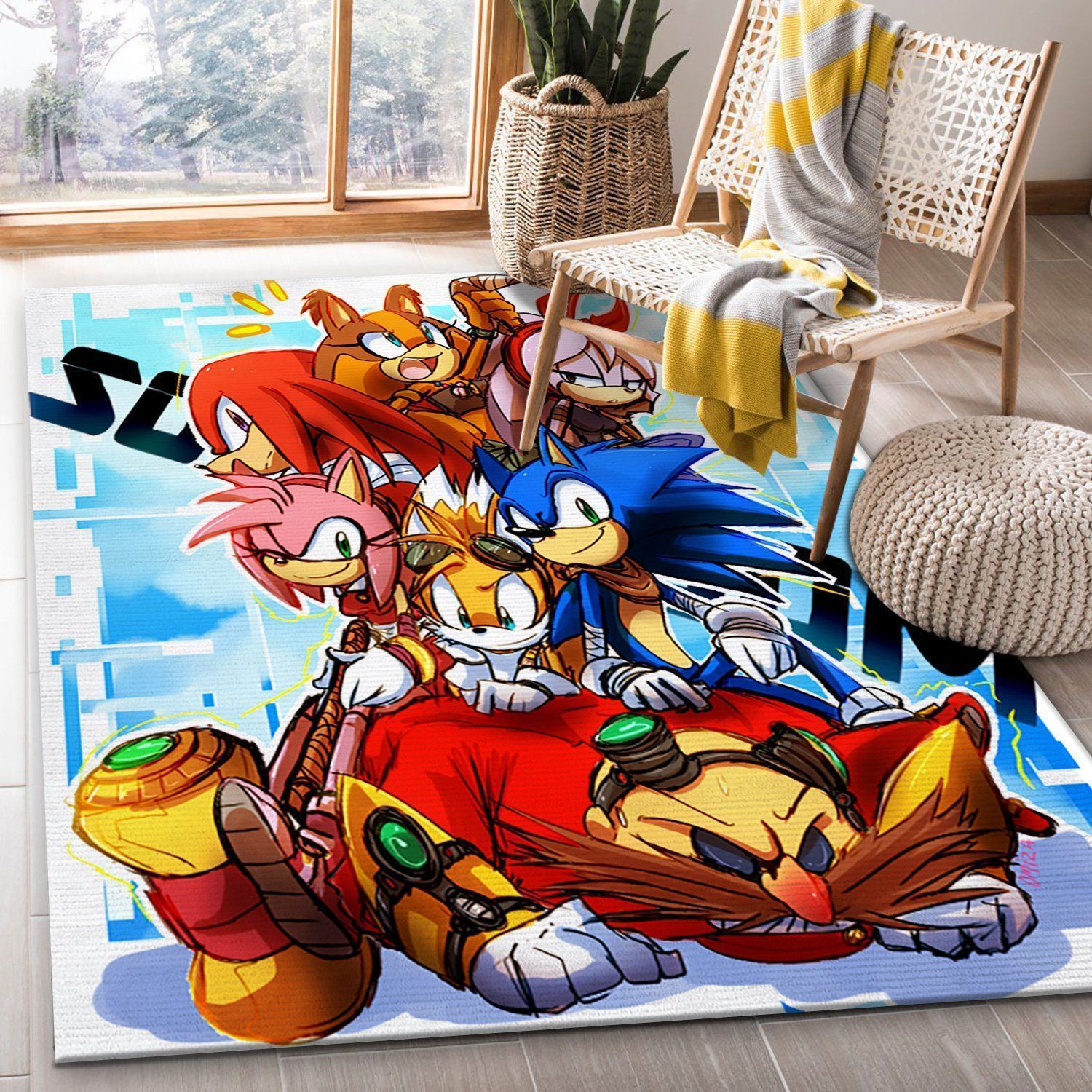 Sonic Boom Movie Area Rug, Kitchen Rug, Family Gift US Decor - Indoor Outdoor Rugs