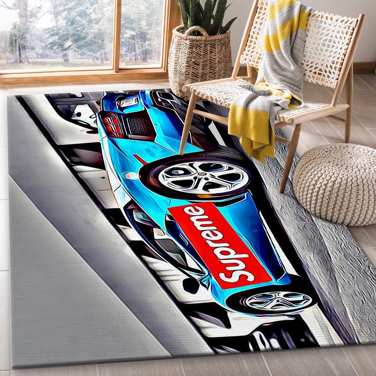 Supreme Lamborghini V5 Area Rug Bedroom Rug Home Decor Floor Decor - Indoor Outdoor Rugs