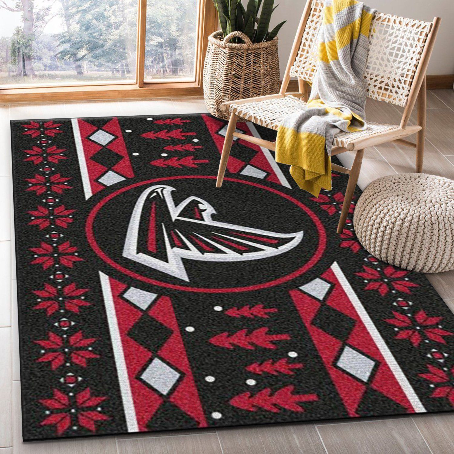 Atlanta Falcons Nfl Area Rug, Bedroom Rug, Christmas Gift US Decor - Indoor Outdoor Rugs