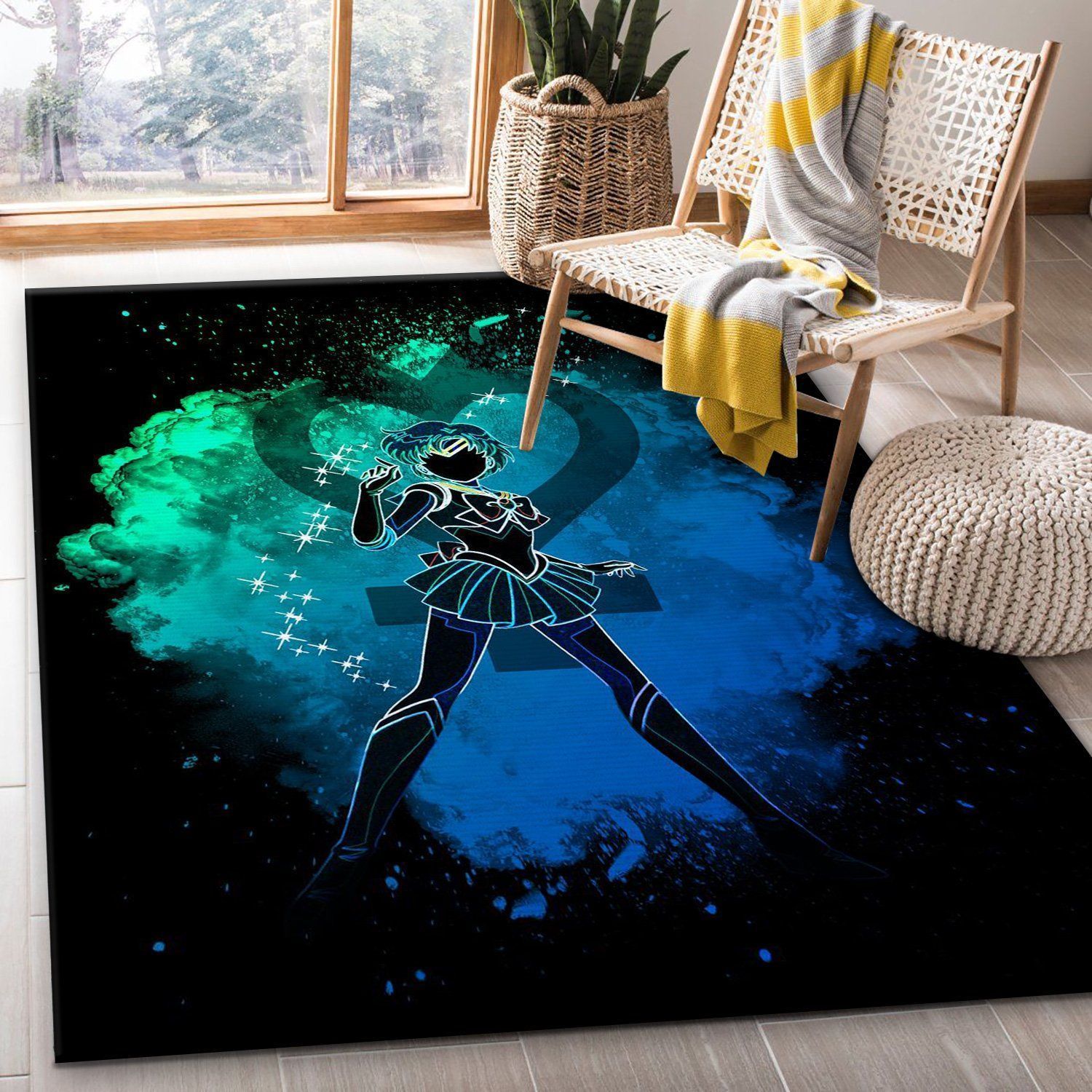 Mercury Soul Anime Hero Area Rug, Kitchen Rug, US Gift Decor - Indoor Outdoor Rugs