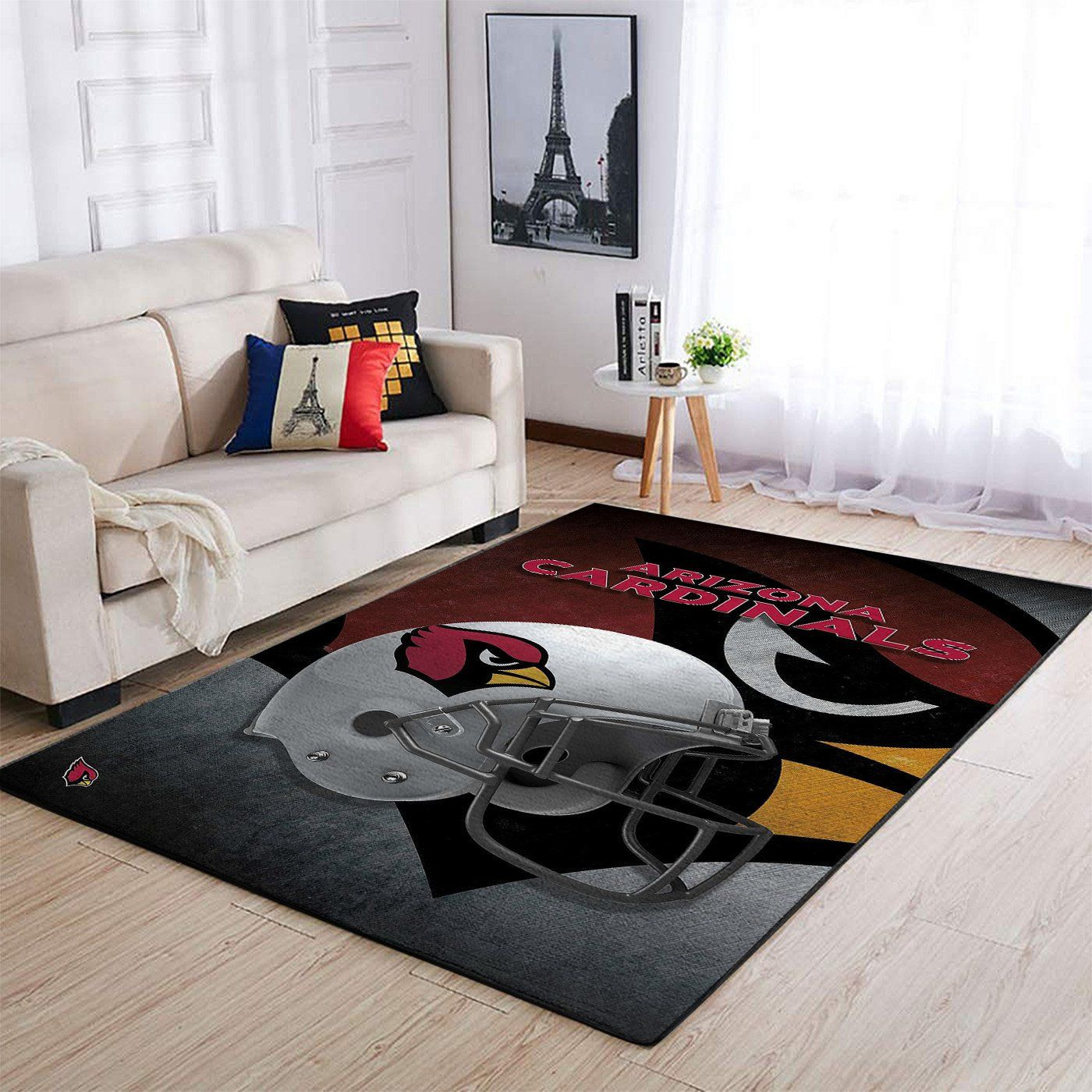 Arizona Cardinals Nfl Team Logo Helmet Style Nice Gift Home Decor Rectangle Area Rug - Indoor Outdoor Rugs