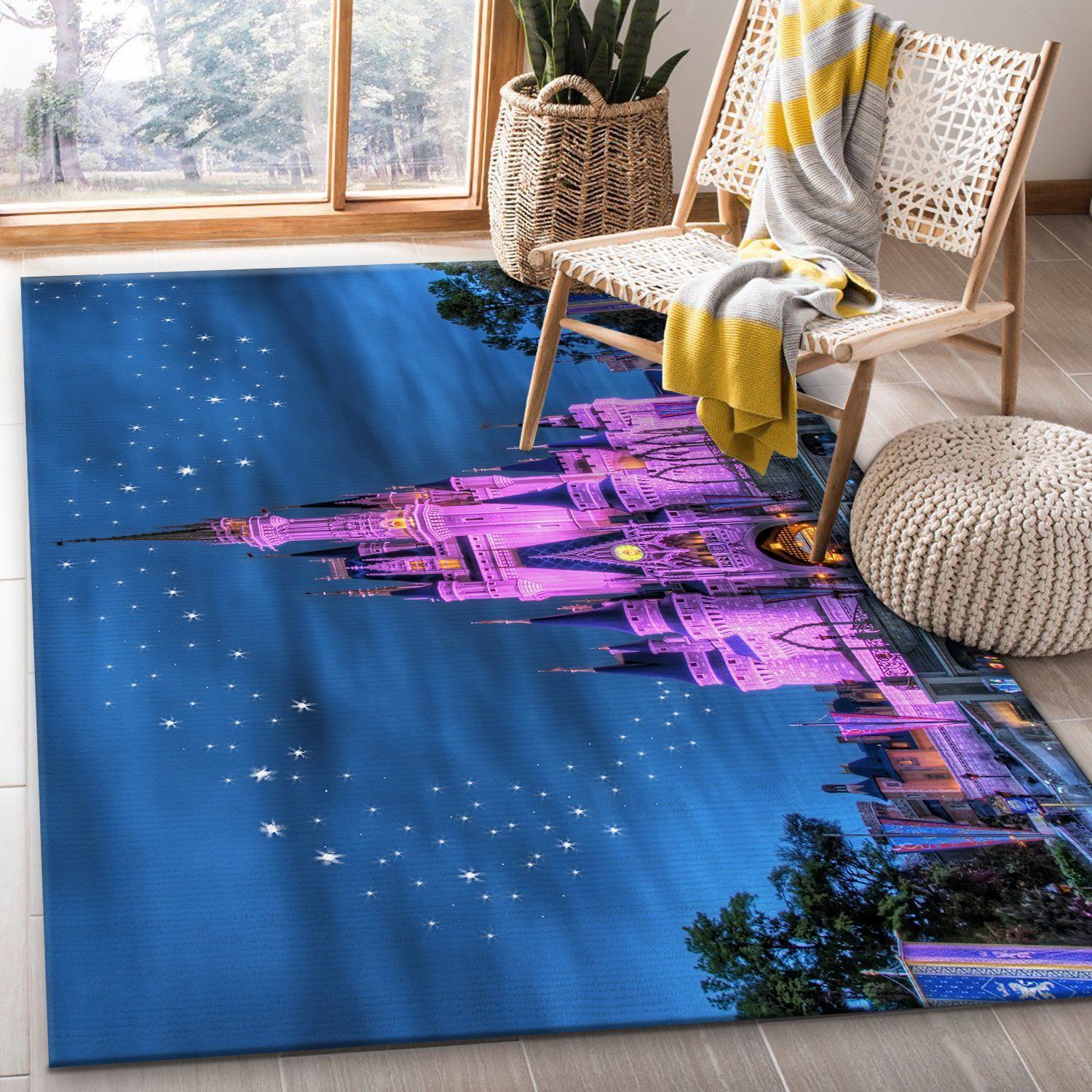 Disney Castle Area Rugs Living Room Carpet DC71202 Local Brands Floor Decor The US Decor - Indoor Outdoor Rugs