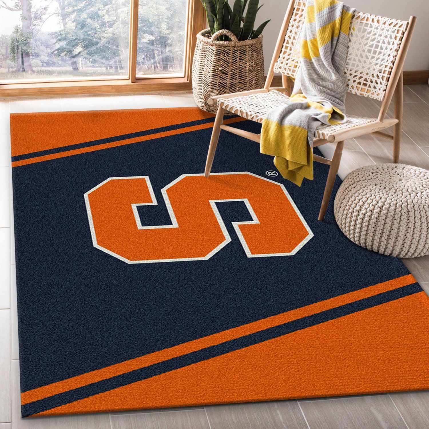 College Spirit Syracuse Sport Area Rug Team Logo Christmas Gift US Decor - Indoor Outdoor Rugs