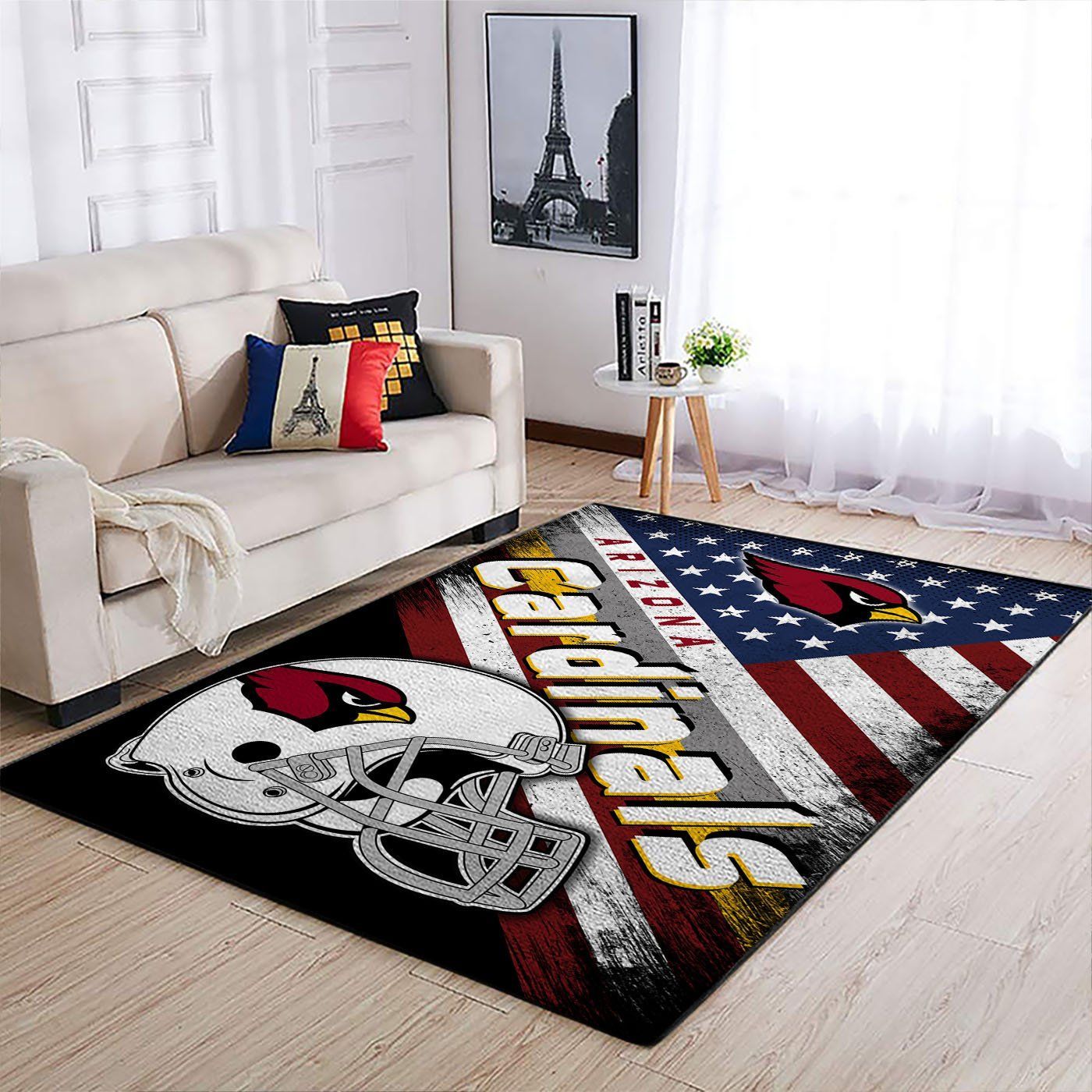 Arizona Cardinals Nfl Team Logo American Style Nice Gift Home Decor Rectangle Area Rug - Indoor Outdoor Rugs