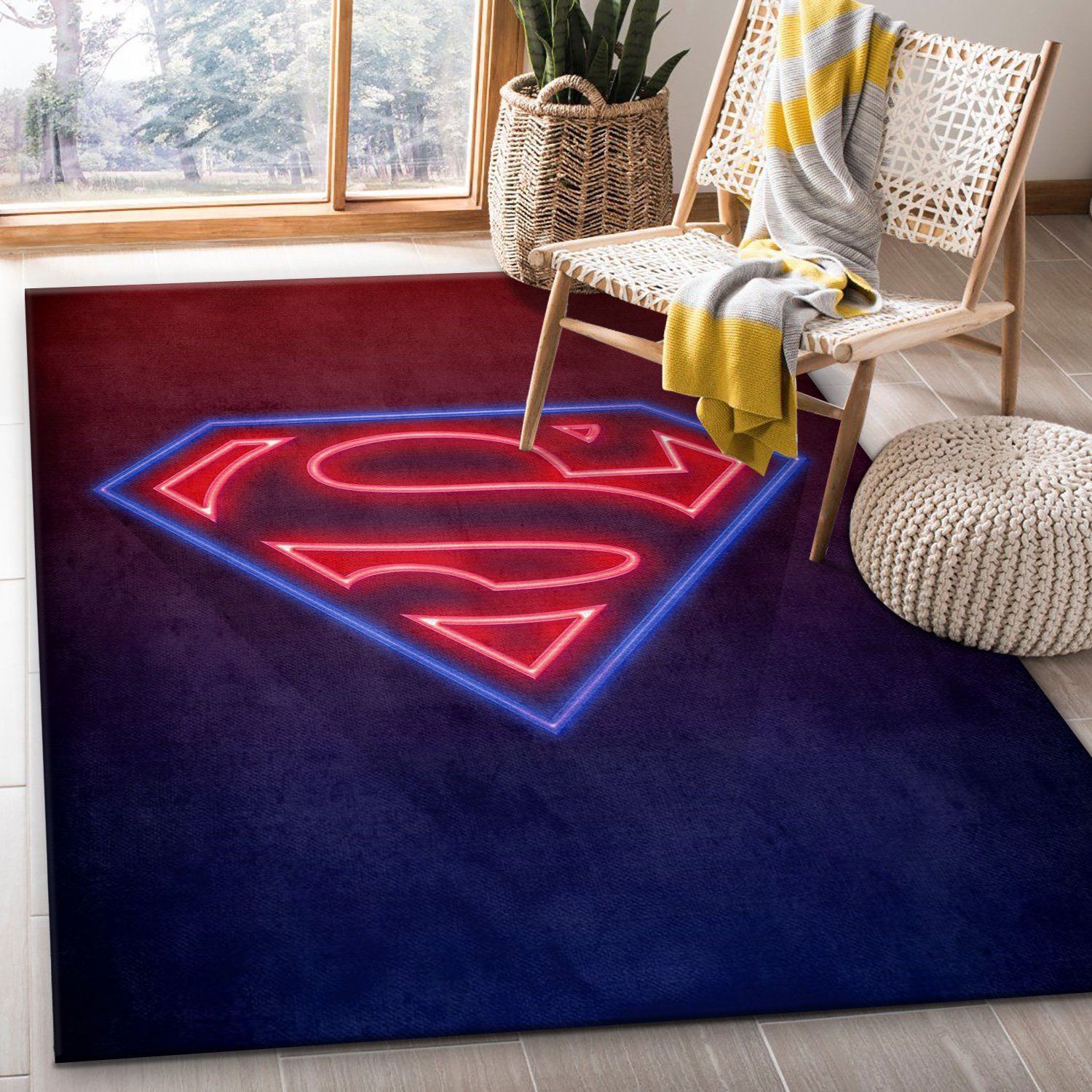 Neon Area Rug, Living room and bedroom Rug, Christmas Gift US Decor - Indoor Outdoor Rugs