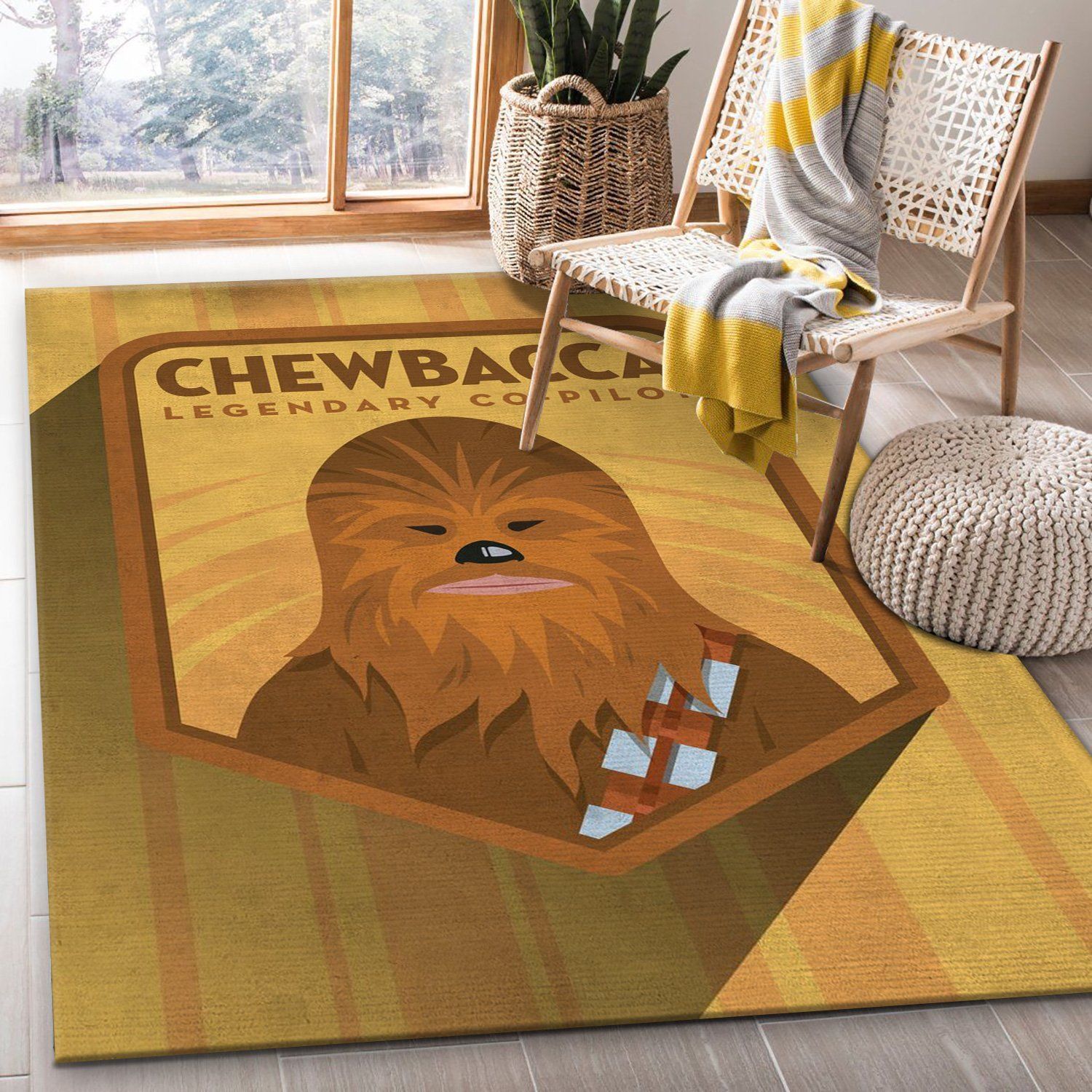 Chewbacca Star Wars Movie Rug Star Wars Badges Arts Rug Family Gift US Decor - Indoor Outdoor Rugs