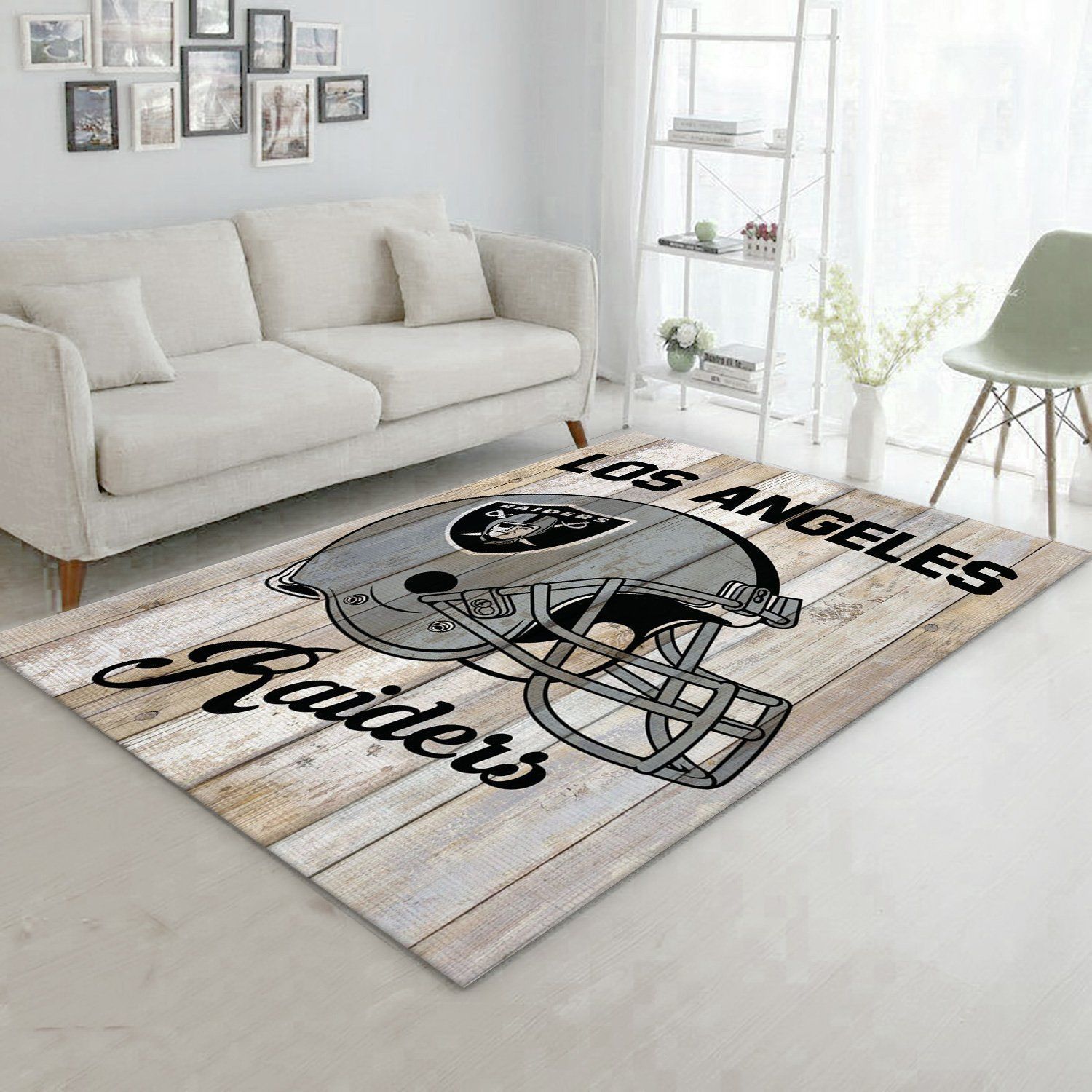 Los Angeles Raiders Helmet Nfl Area Rug Living Room Rug US Gift Decor - Indoor Outdoor Rugs