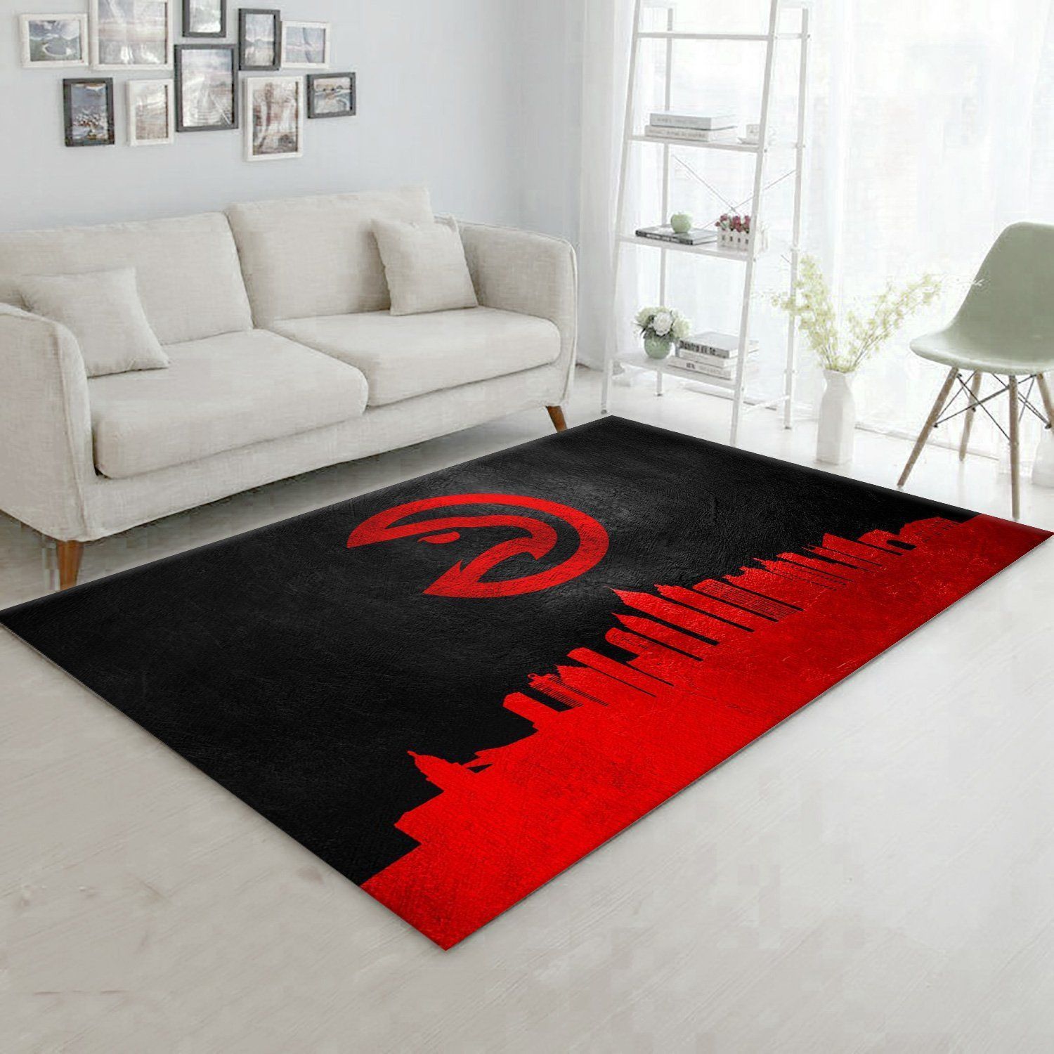 Atlanta Falcons Skyline NBA Team Area Rug, Bedroom, US Gift Decor - Indoor Outdoor Rugs