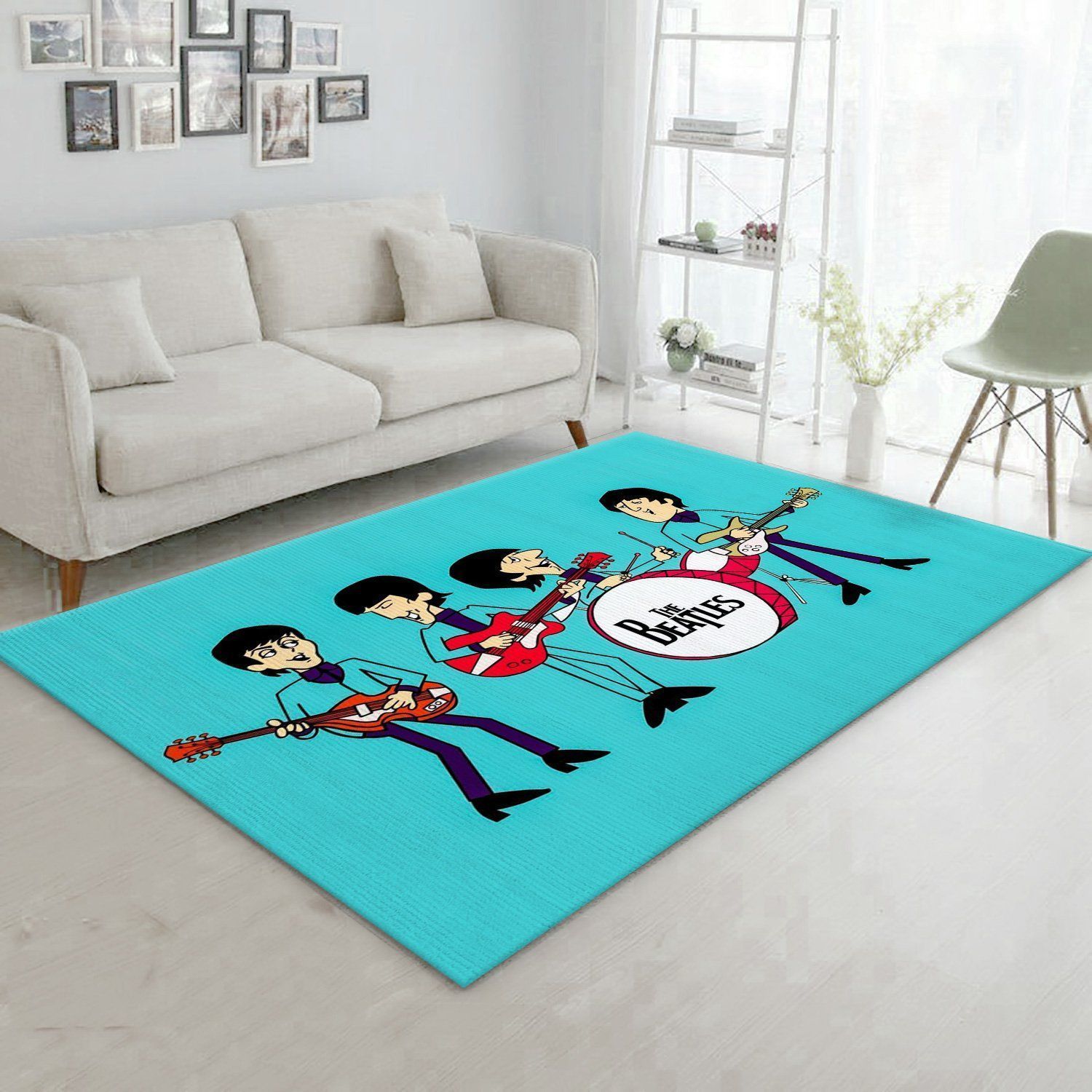 The Beatles Blue Area Rug Bedroom Rug Home Decor Floor Decor - Indoor Outdoor Rugs