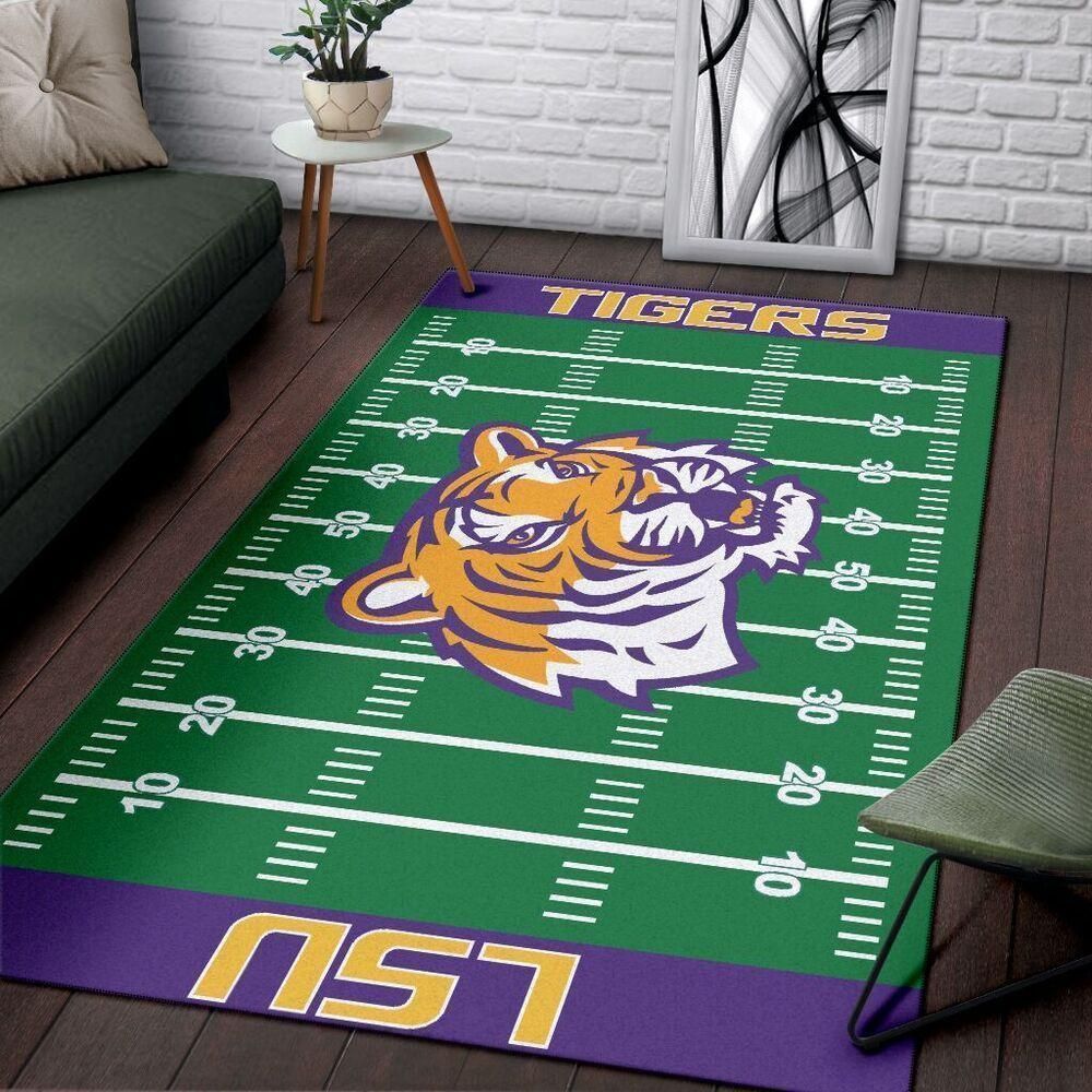 Lsu Tigers Rug Room Carpet Sport Custom Area Ncaa Floor Mat Home Decor - Indoor Outdoor Rugs