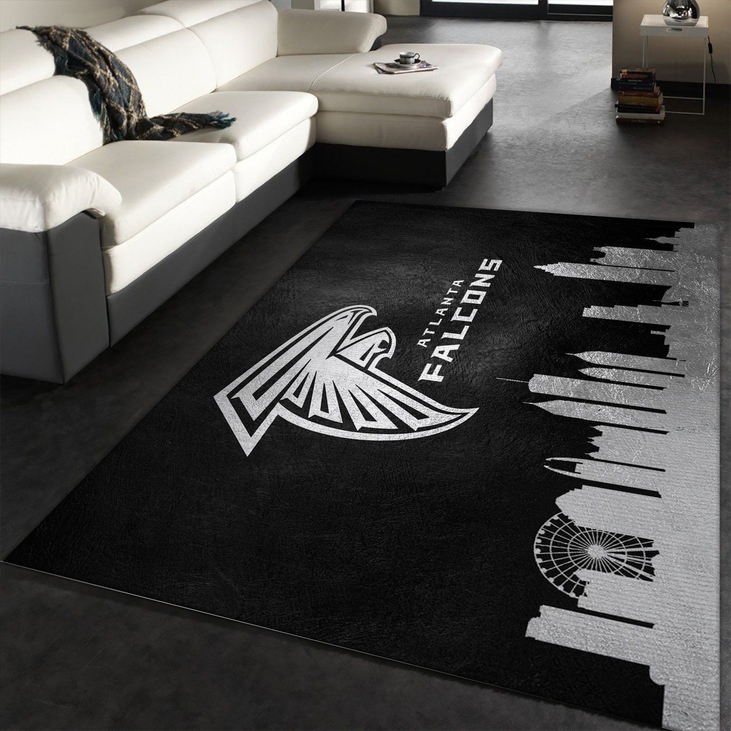 Atlanta Falcons Skyline NFL Area Rug Carpet, Kitchen Rug, Christmas Gift US Decor - Indoor Outdoor Rugs