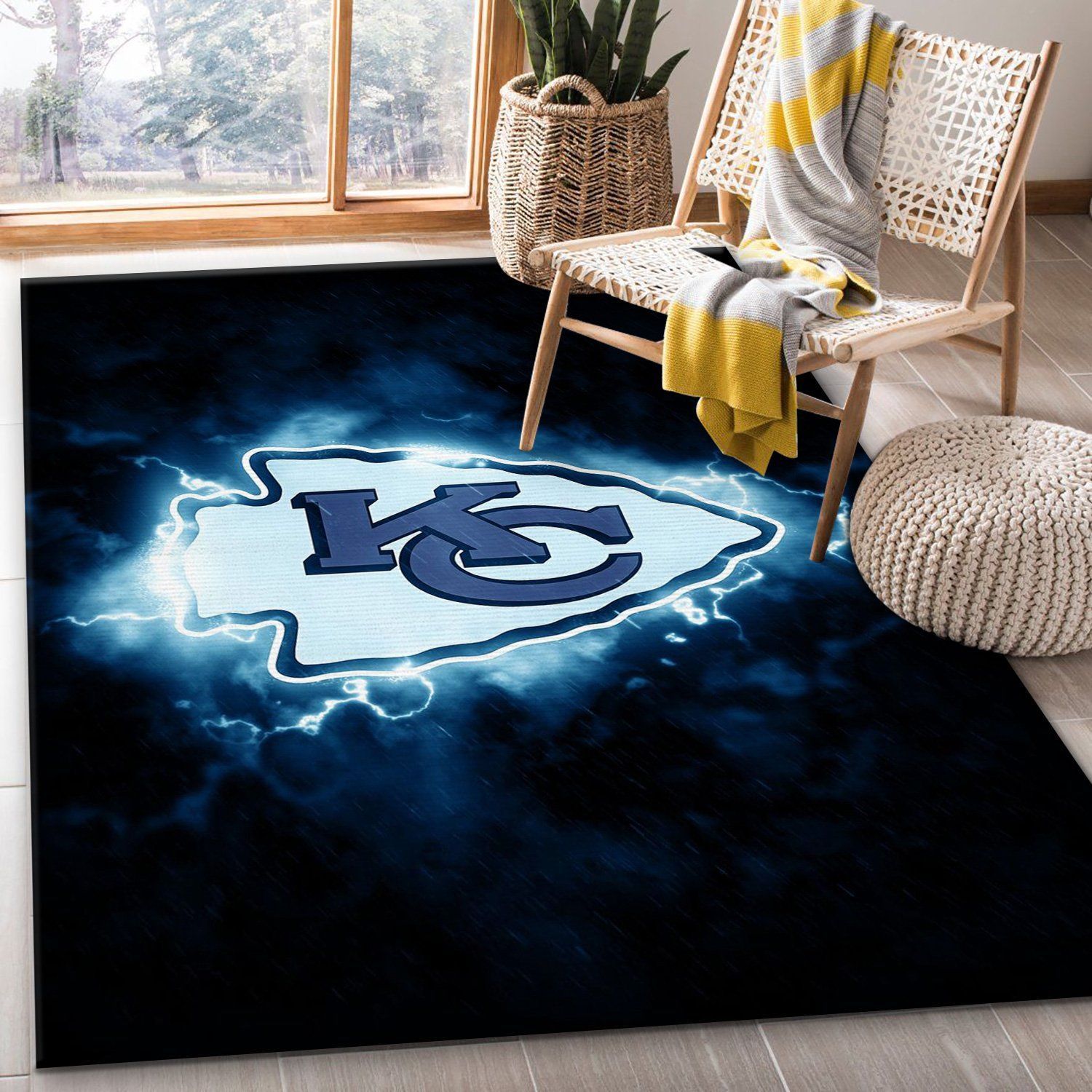 Kansas City Chiefs NFL Area Rug Living Room Rug Home Decor Floor Decor - Indoor Outdoor Rugs