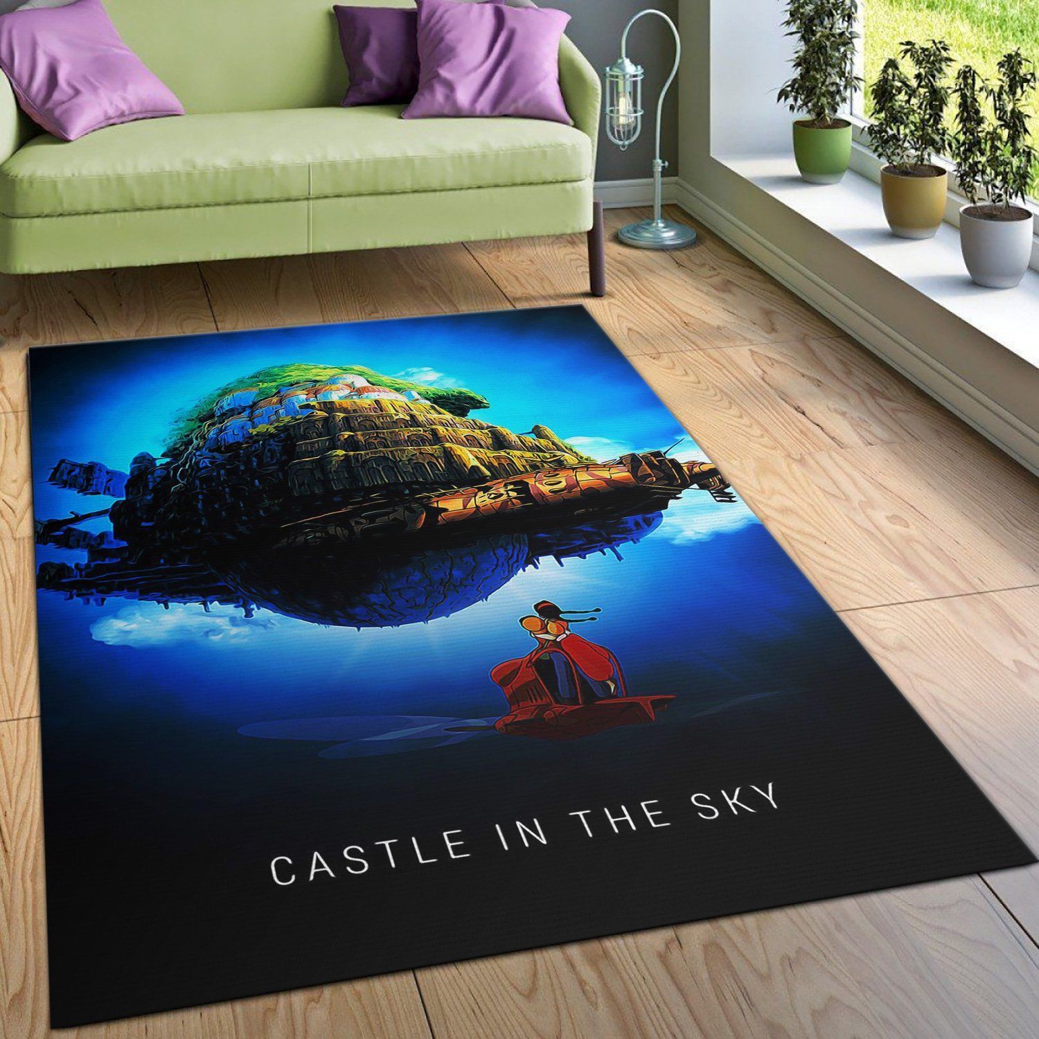 Castle In The Sky Area Rug Movie Rug US Gift Decor - Indoor Outdoor Rugs