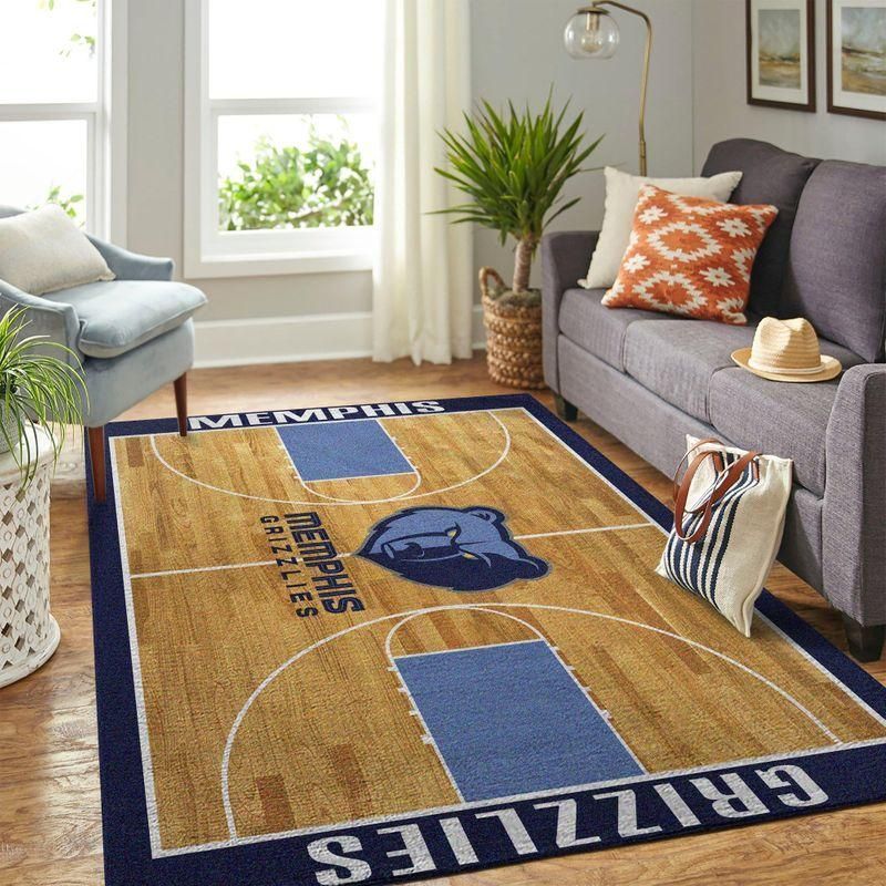 Memphis Grizzlies Nba Rug Room Carpet Sport Custom Area Floor Home Decor - Indoor Outdoor Rugs