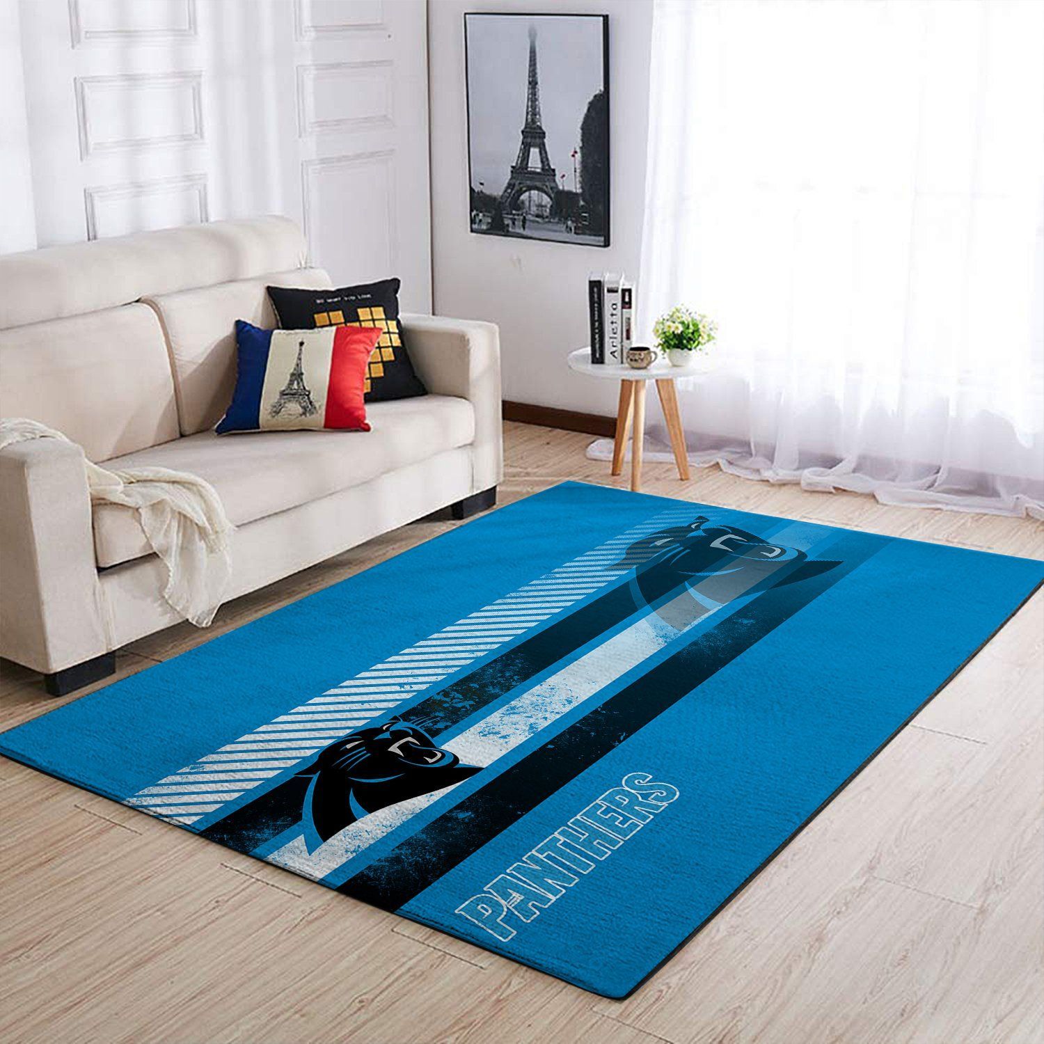 Carolina Panthers Nfl Team Logo Nice Gift Home Decor Rectangle Area Rug - Indoor Outdoor Rugs