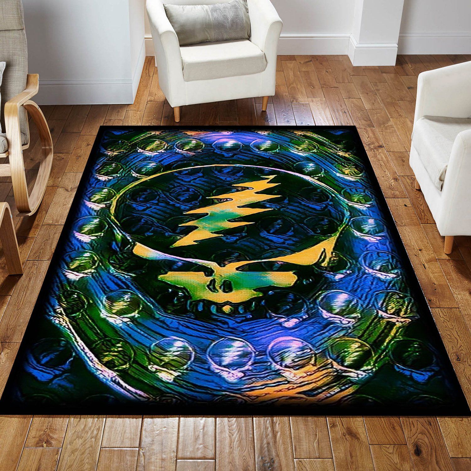 Grateful Dead Area Rug Living Room Rug Family Gift US Decor - Indoor Outdoor Rugs