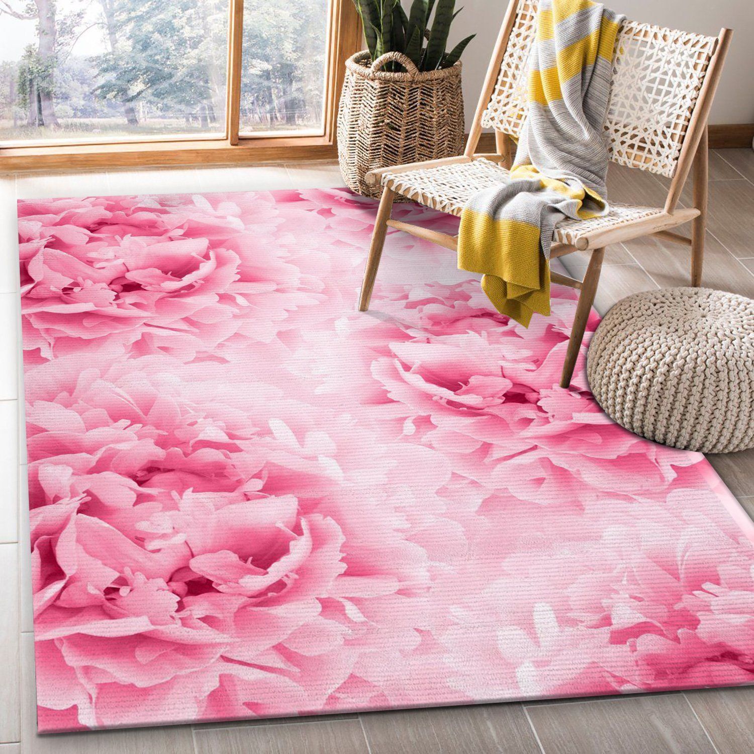 Light Red Peonies Dream 1 Area Rug For Christmas, Gift for fans, Family Gift US Decor - Indoor Outdoor Rugs