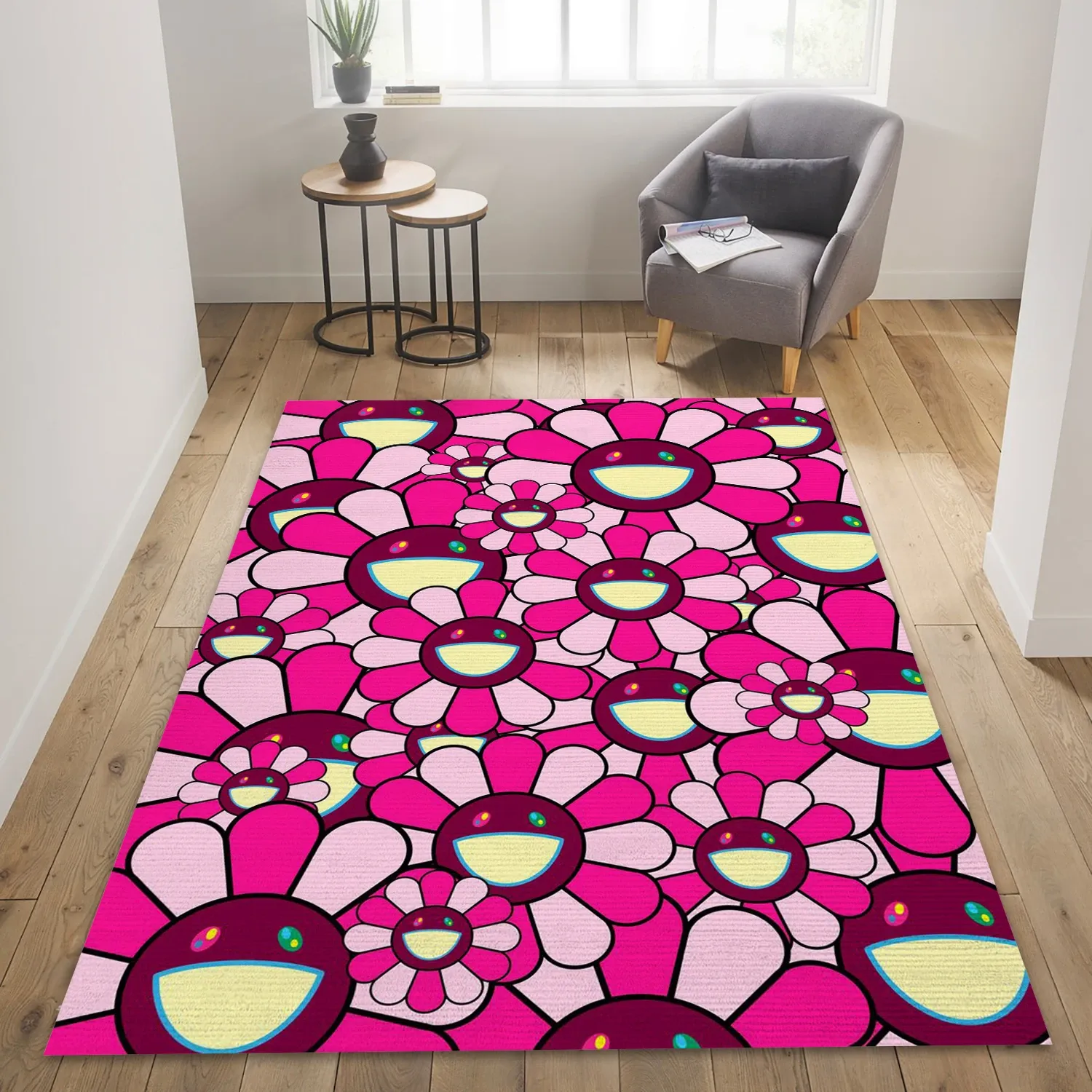 Murakami Double Pink , Living Room Rug - Family US Decor - Indoor Outdoor Rugs