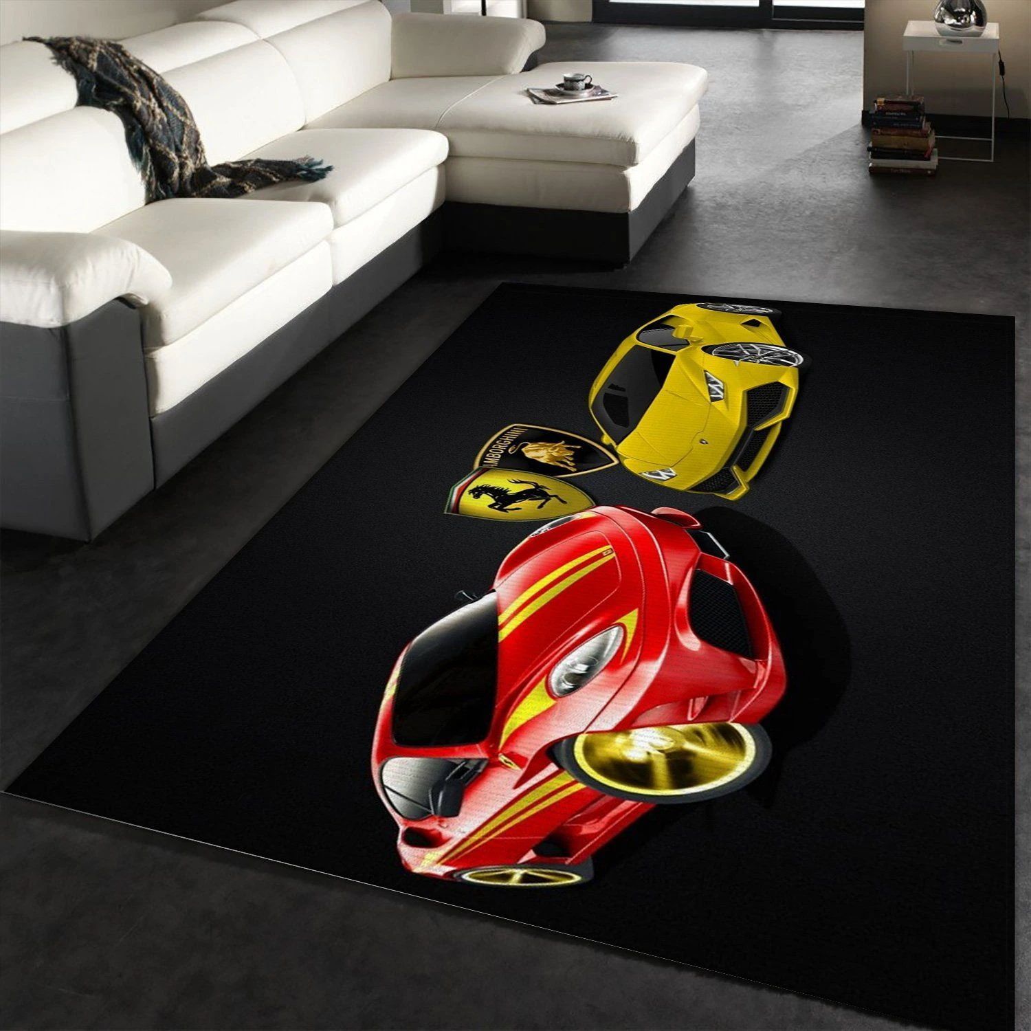 Ferrari Ghini Area Rug Bedroom Home Decor Floor Decor - Indoor Outdoor Rugs