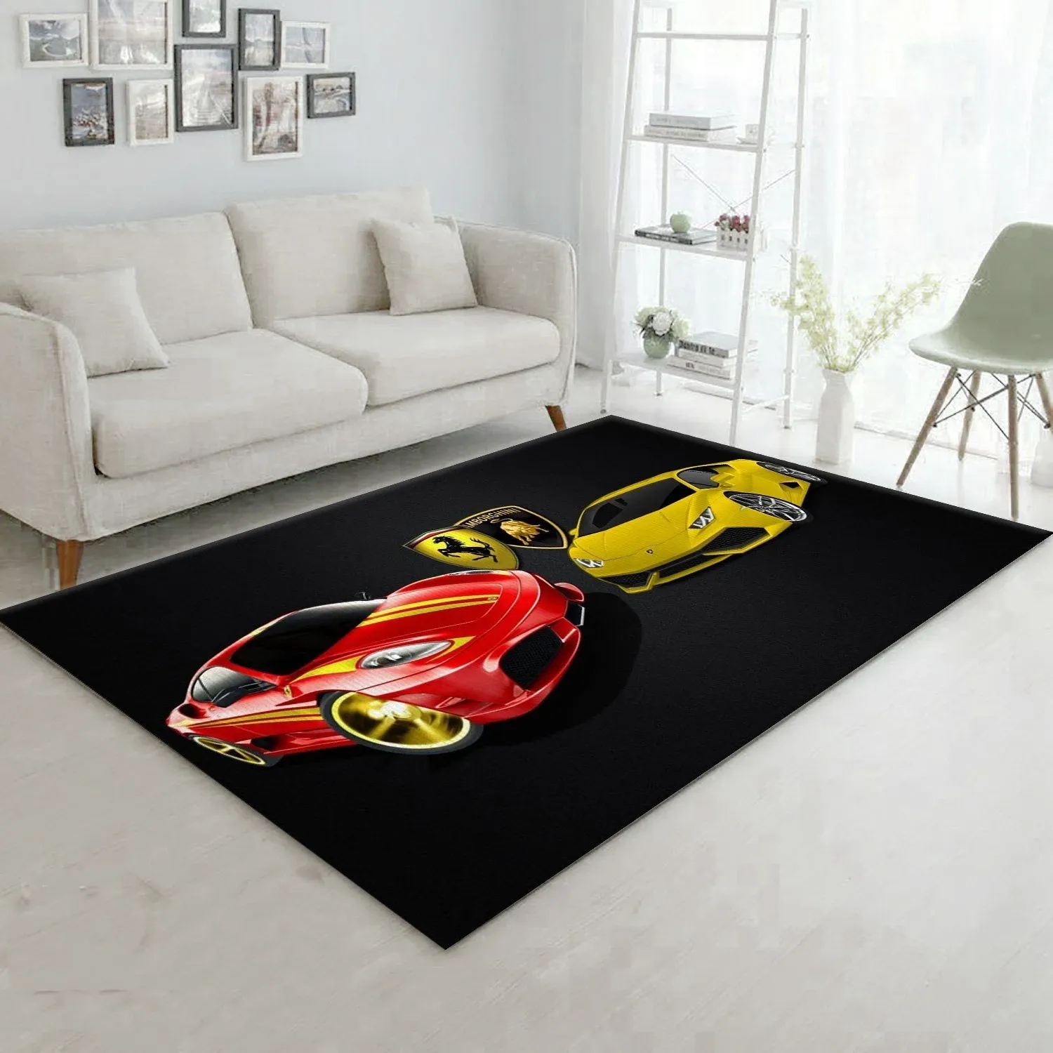 Ferrari Ghini Area Rug Bedroom Home Decor Floor Decor - Indoor Outdoor Rugs