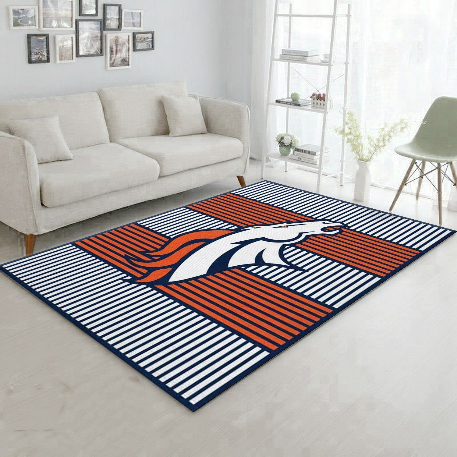 Denver Broncos Imperial Champion Rug NFL Team Logos Area Rug, Living room and bedroom Rug, Family Gift US Decor - Indoor Outdoor Rugs